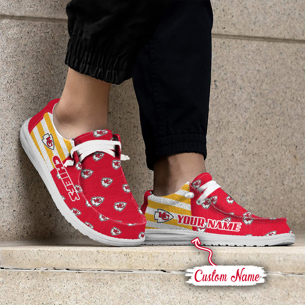 footwearelite kansas city chiefs custom name hey dude shoes yrddz