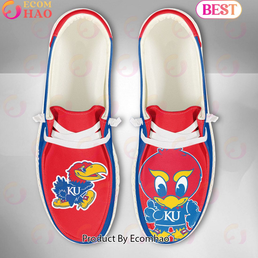 footwearelite kansas jayhawks custom name hey dude shoes wshe4