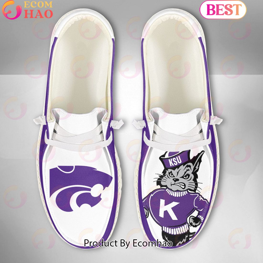 footwearelite kansas state wildcats custom name hey dude shoes saria