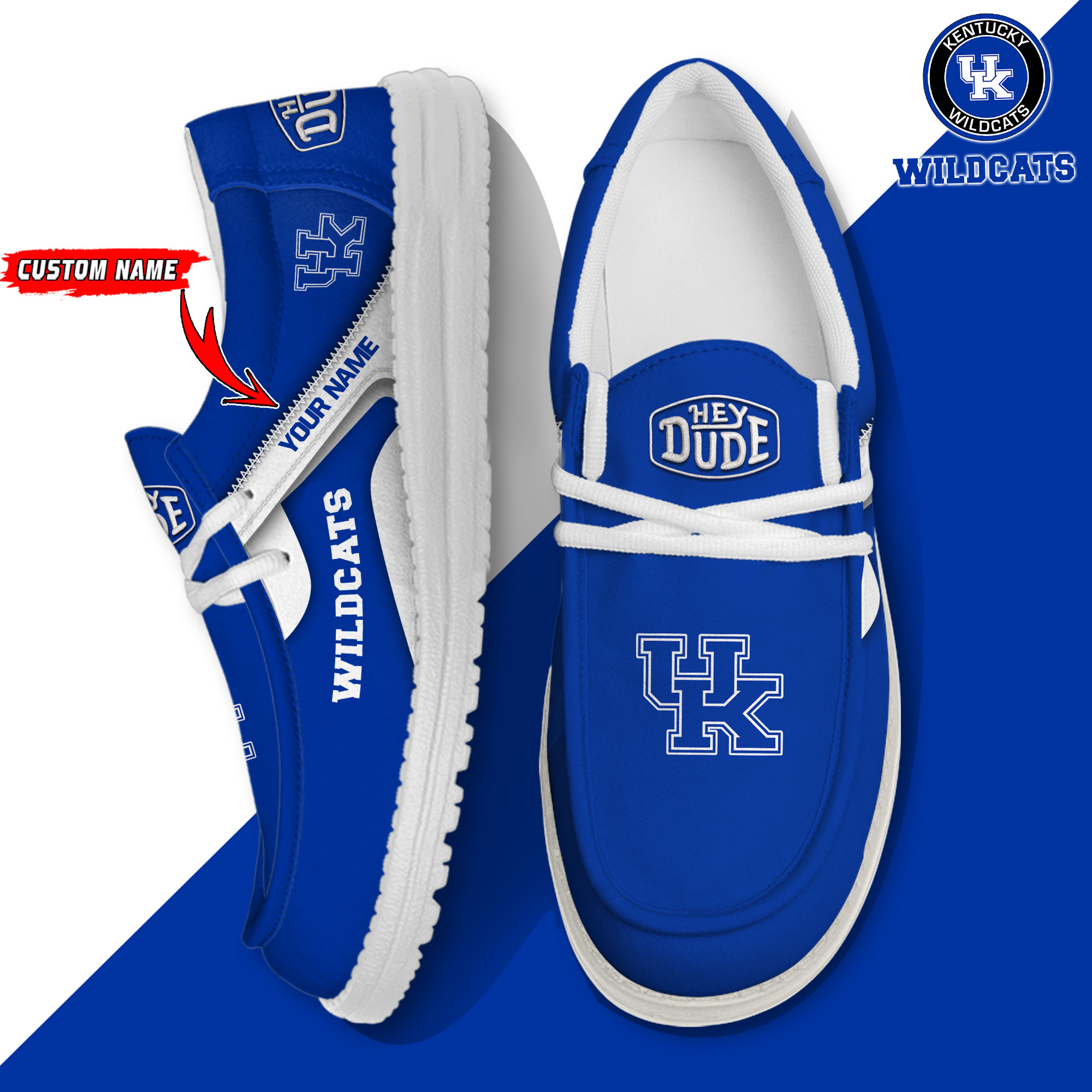 footwearelite kentucky wildcats custom name hey dude shoes 3haez