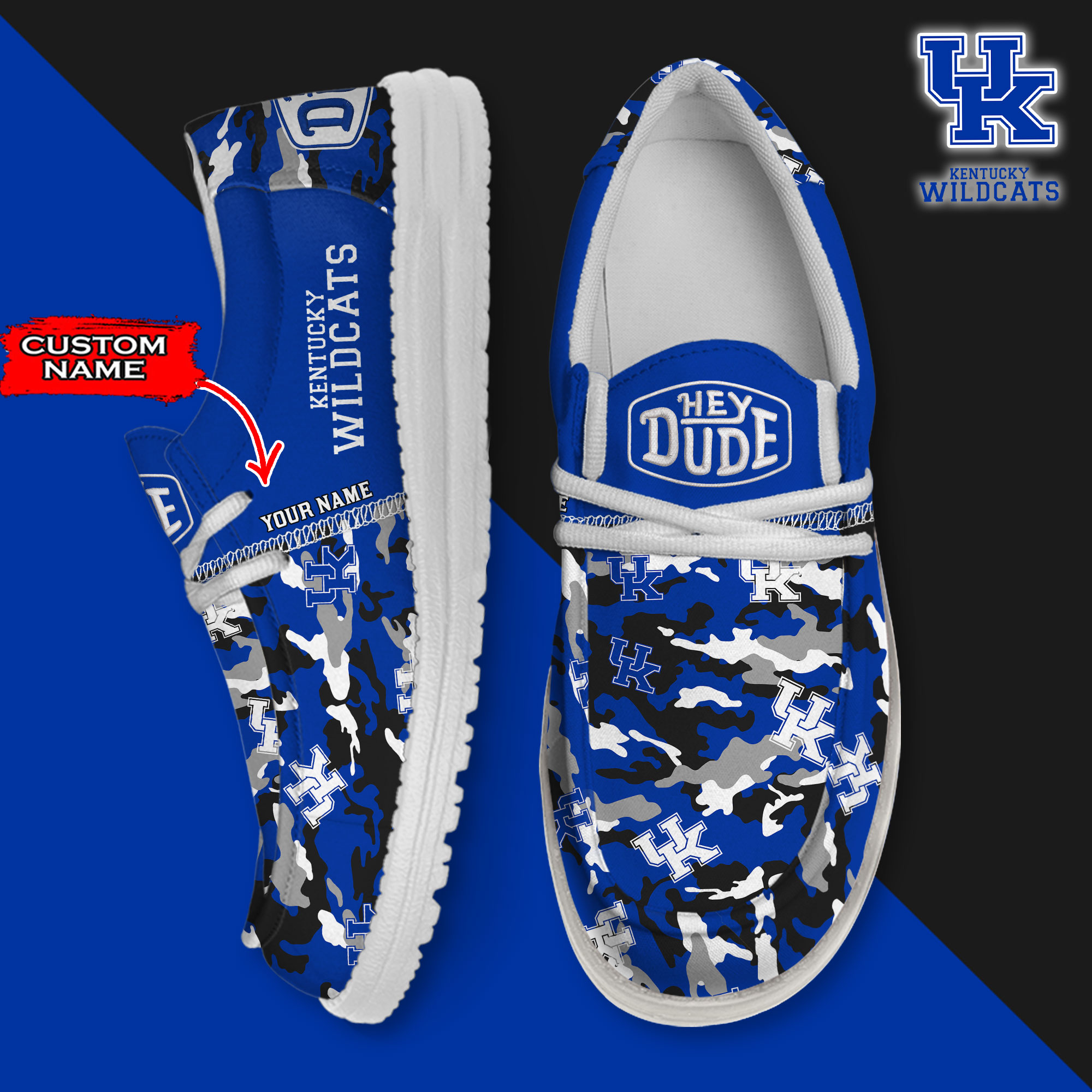 footwearelite kentucky wildcats custom name hey dude shoes bddqu