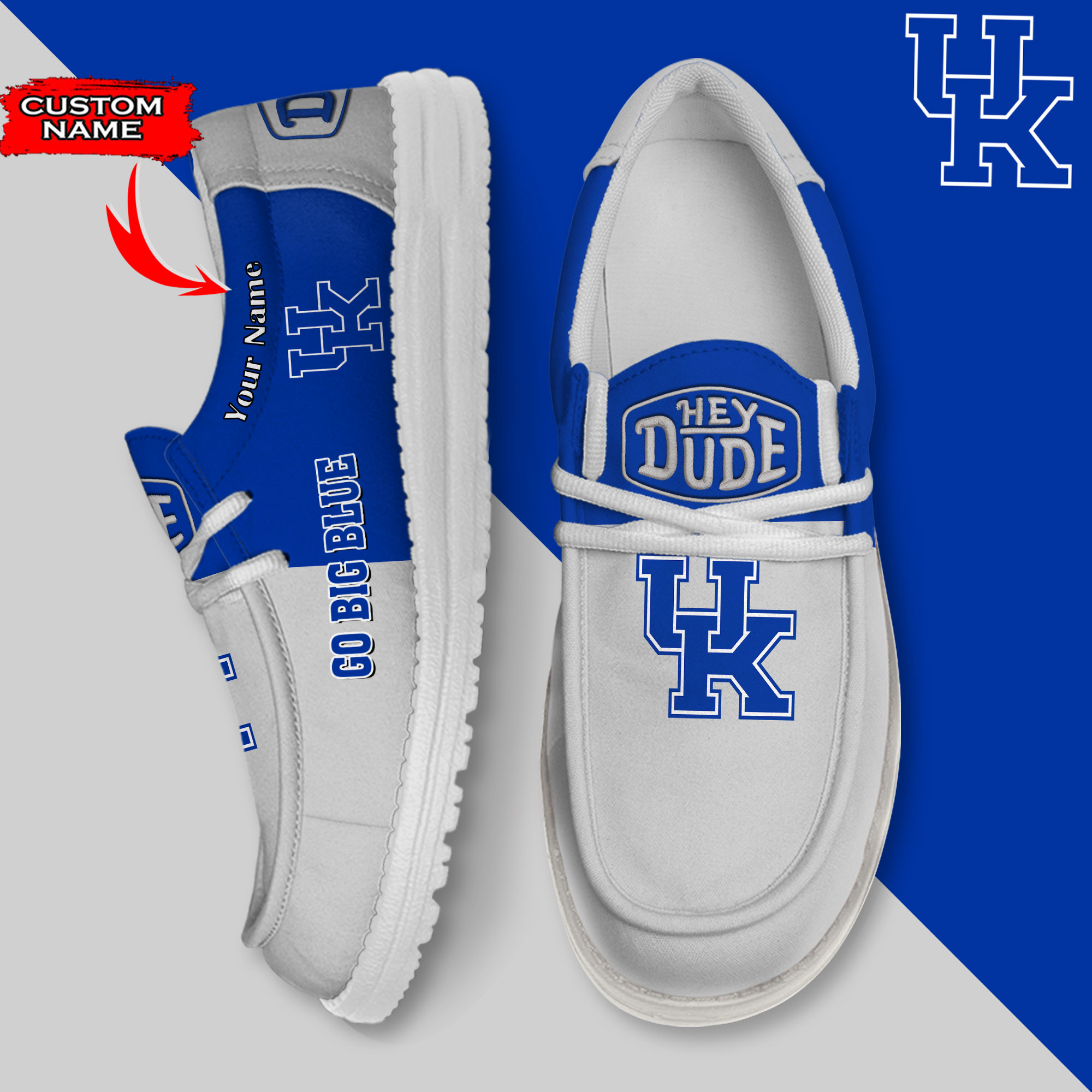 footwearelite kentucky wildcats custom name hey dude shoes kn63t