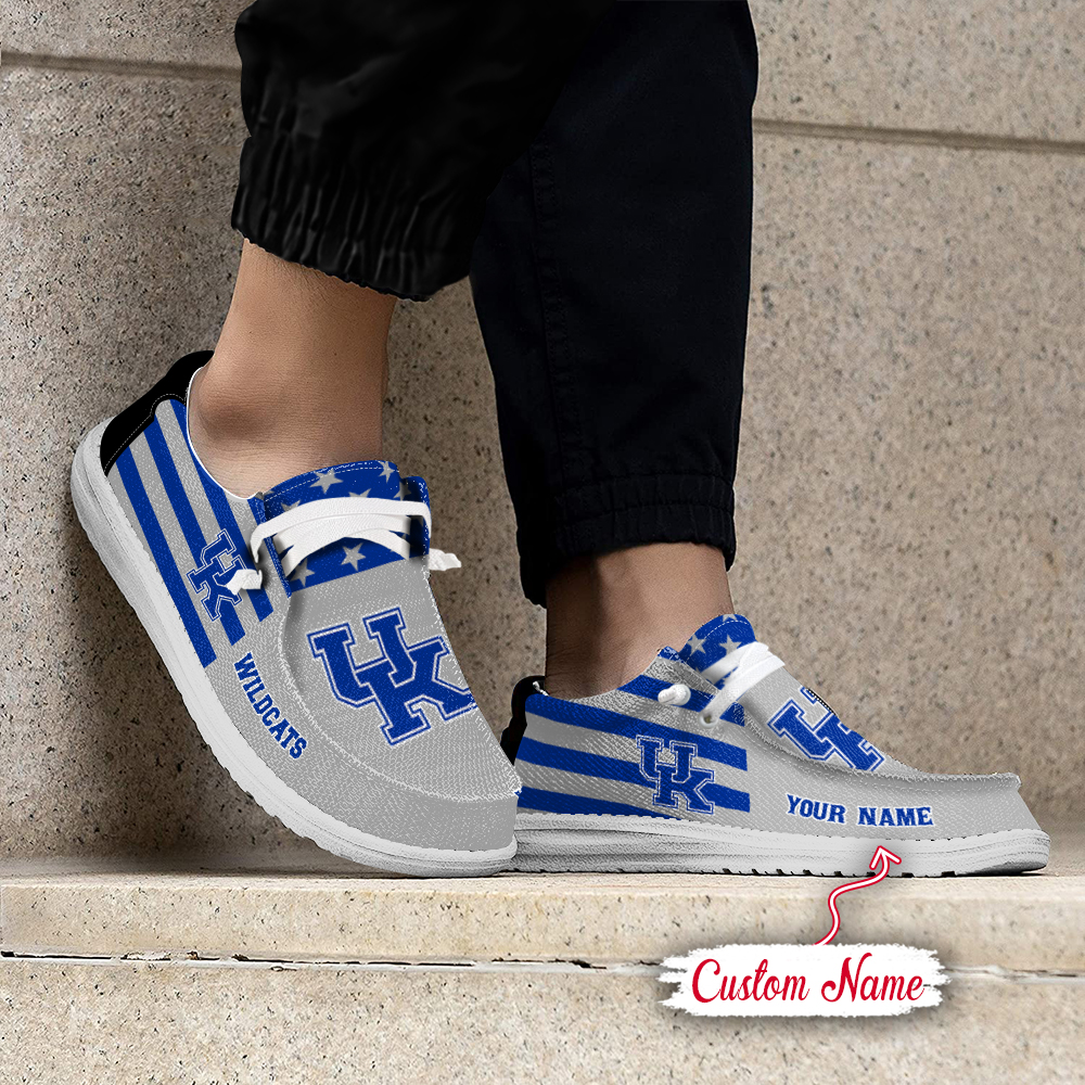 footwearelite kentucky wildcats custom name hey dude shoes sxupd