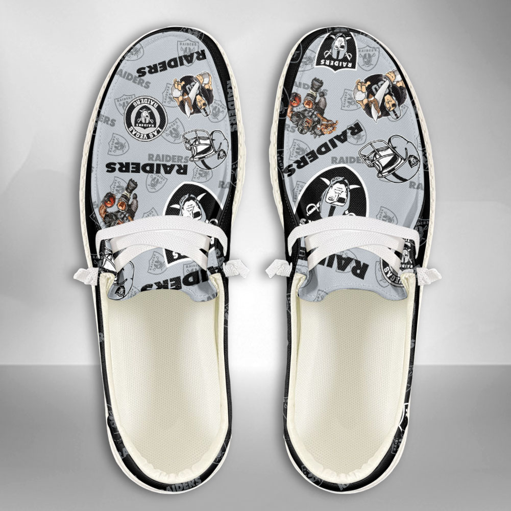 footwearelite las vegas raiders custom name hey dude shoes 3llte