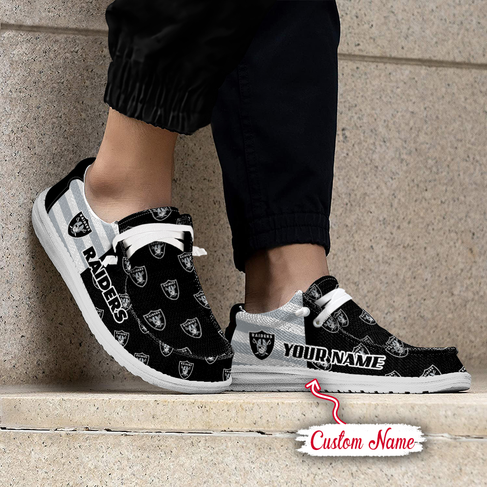 footwearelite las vegas raiders custom name hey dude shoes bjru5