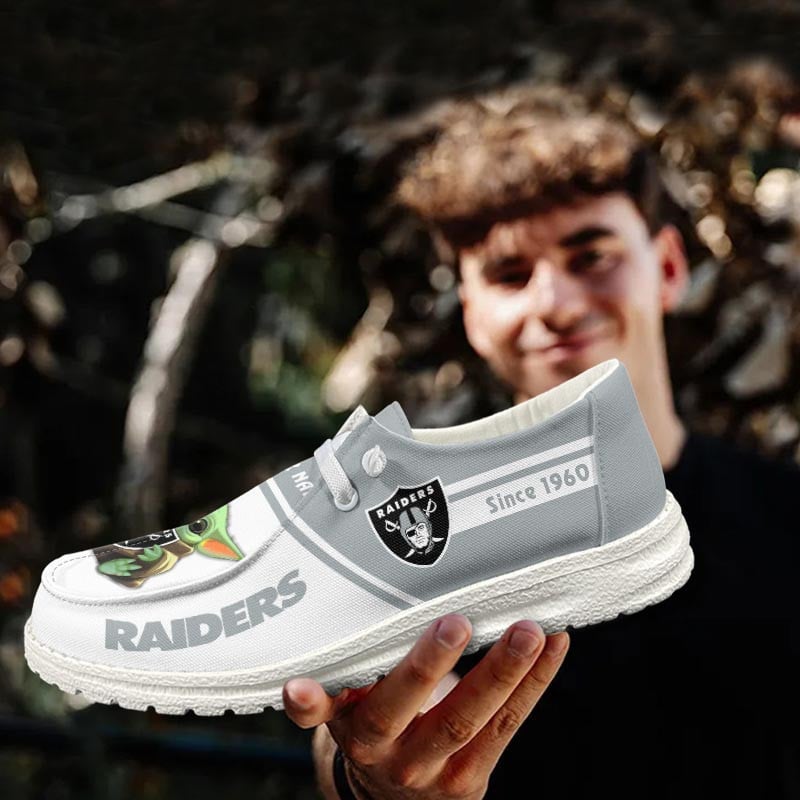 footwearelite las vegas raiders custom name hey dude shoes heafi