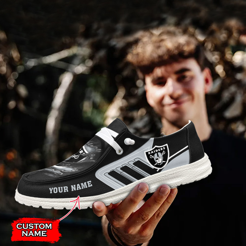 footwearelite las vegas raiders custom name hey dude shoes jdzev