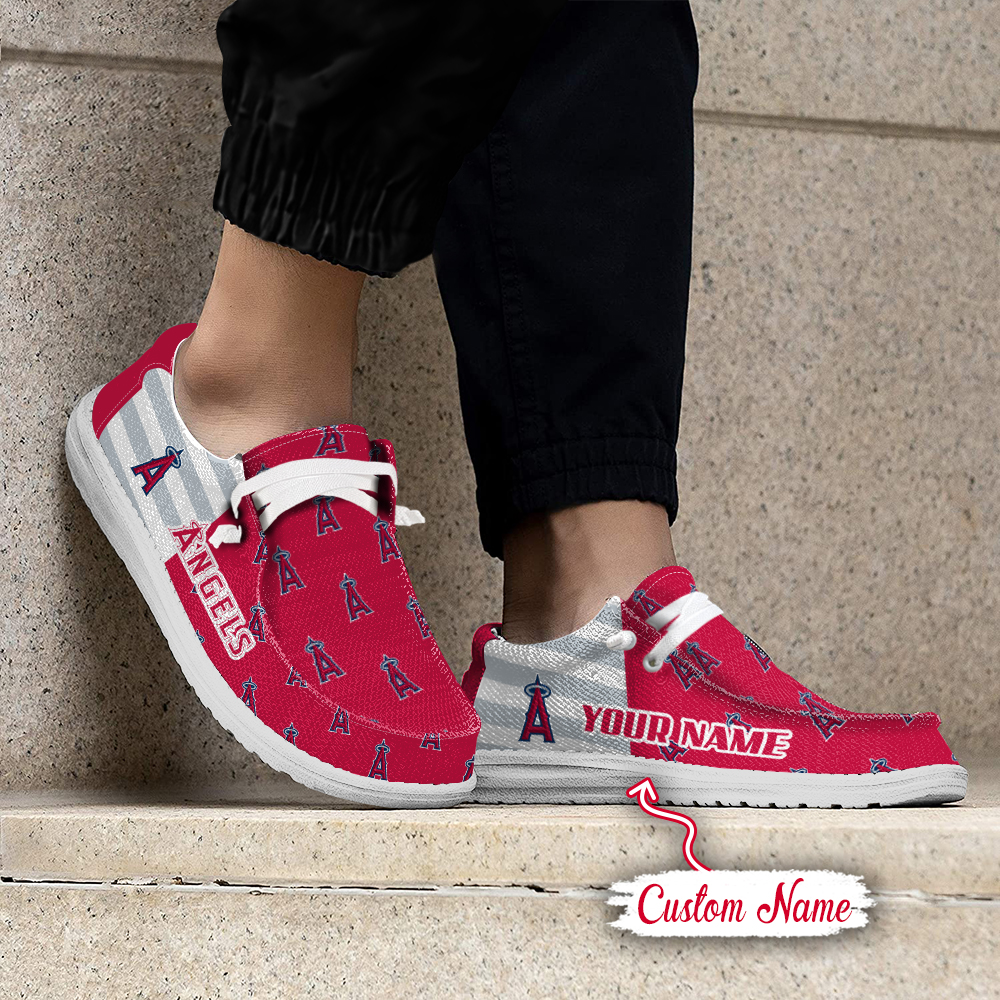 footwearelite los angeles angels custom name hey dude shoes ezpat