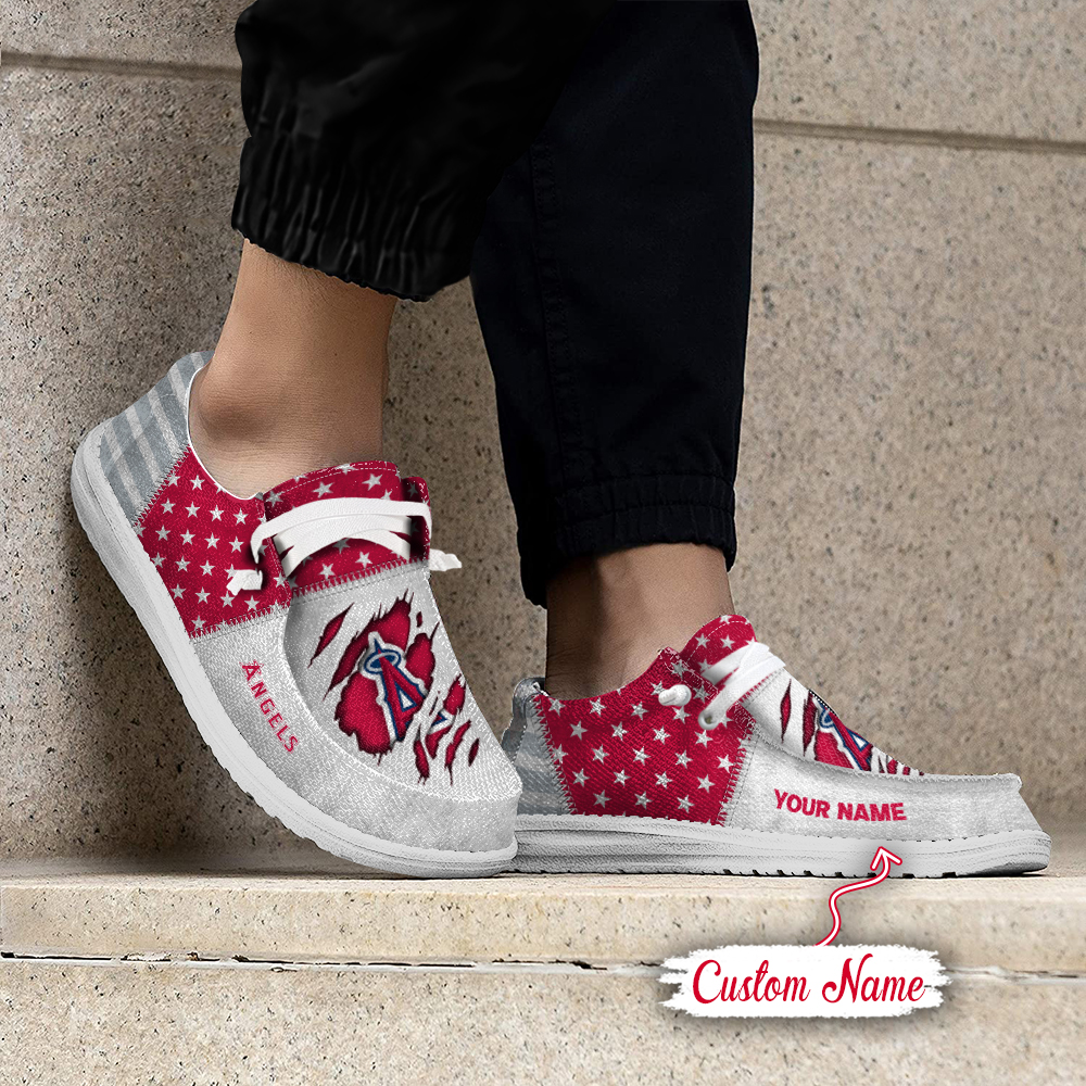 footwearelite los angeles angels custom name hey dude shoes oirvw