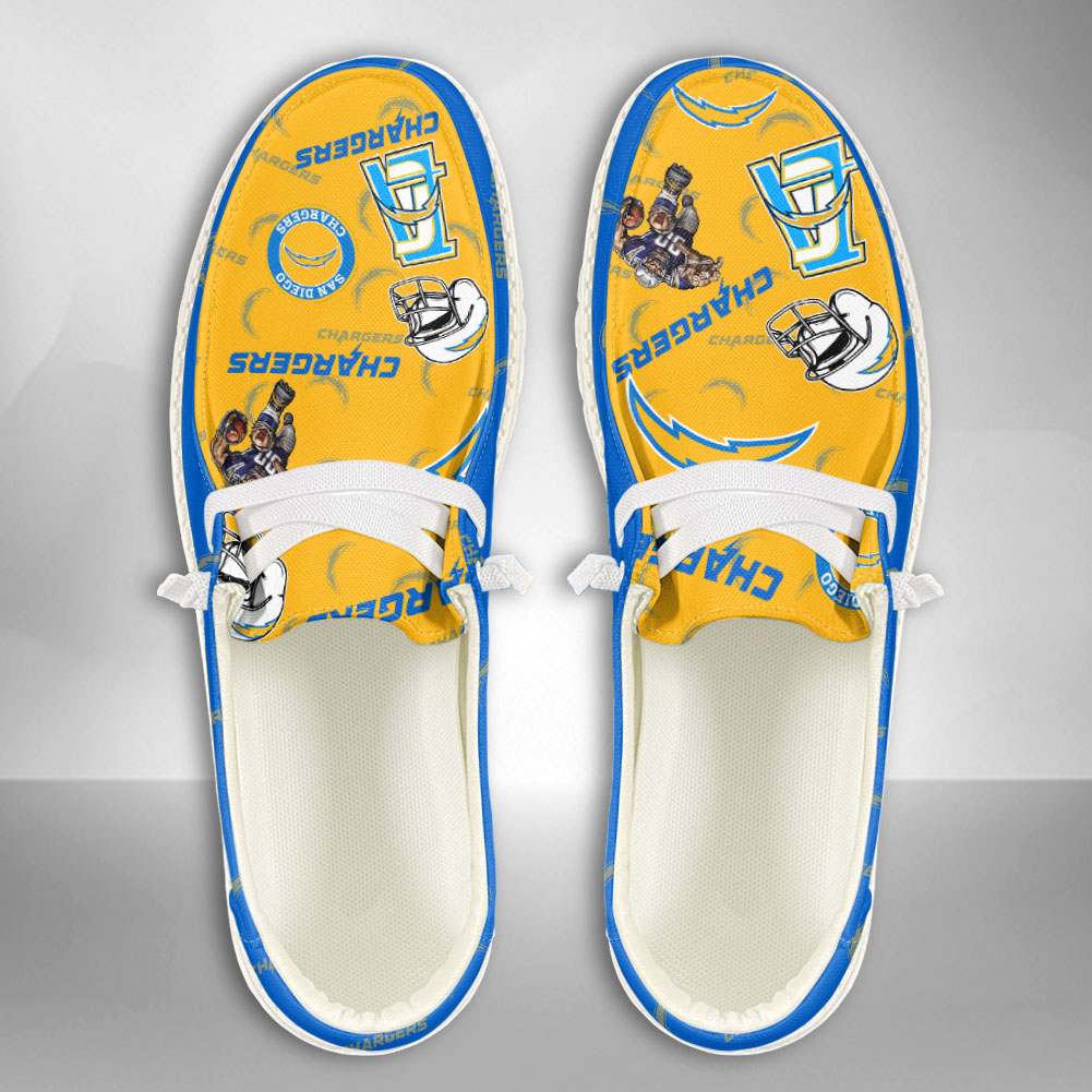 footwearelite los angeles chargers custom name hey dude shoes 53php