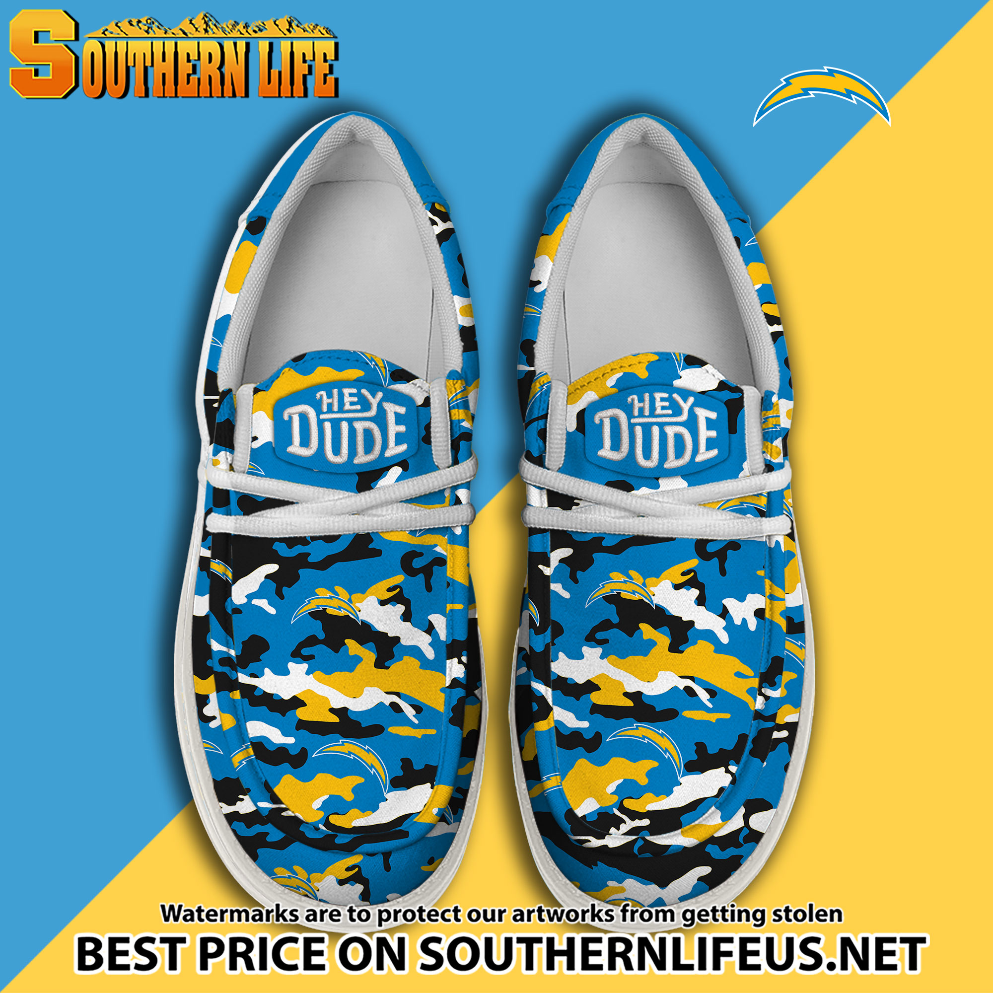 footwearelite los angeles chargers custom name hey dude shoes 8iocw