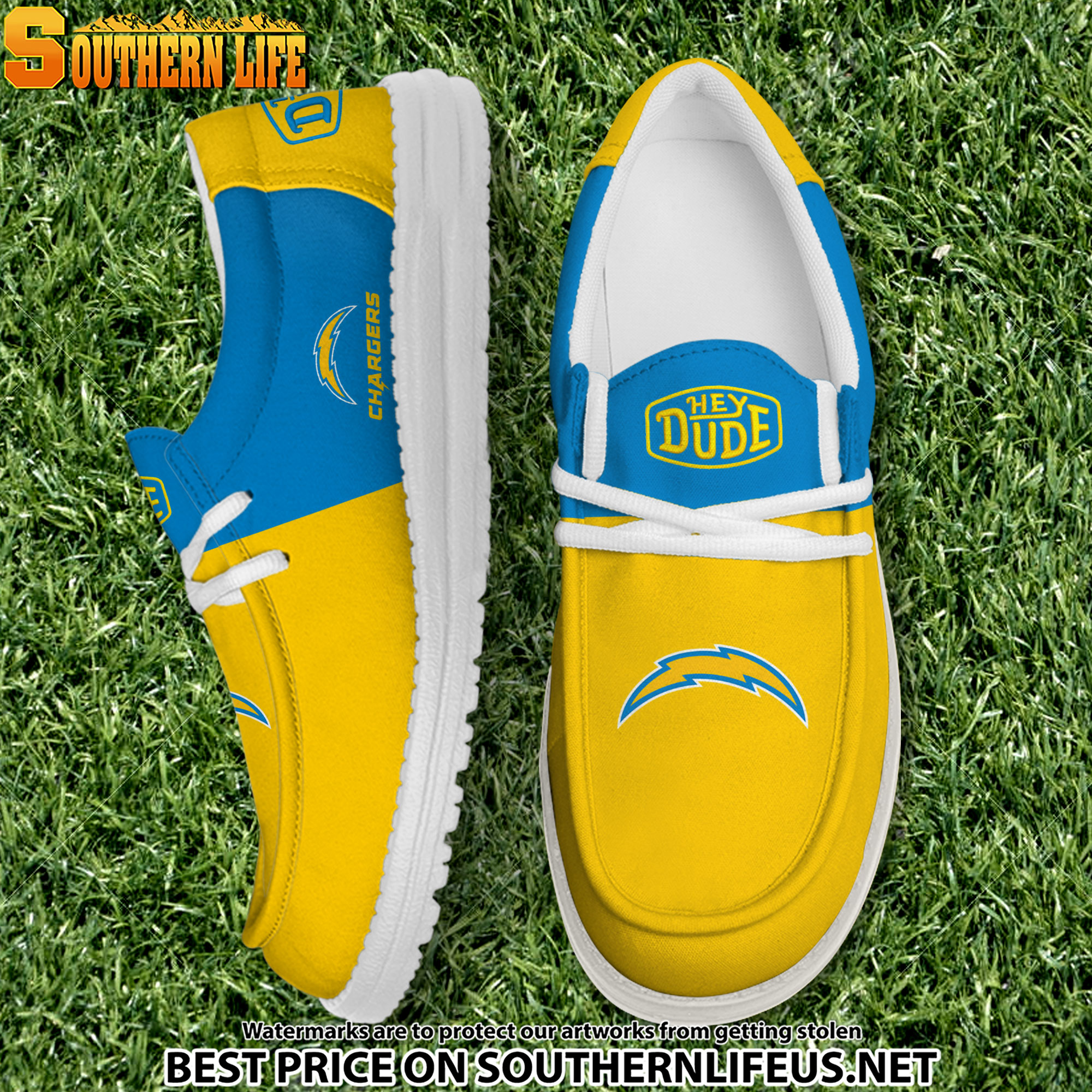 footwearelite los angeles chargers custom name hey dude shoes 9gpas