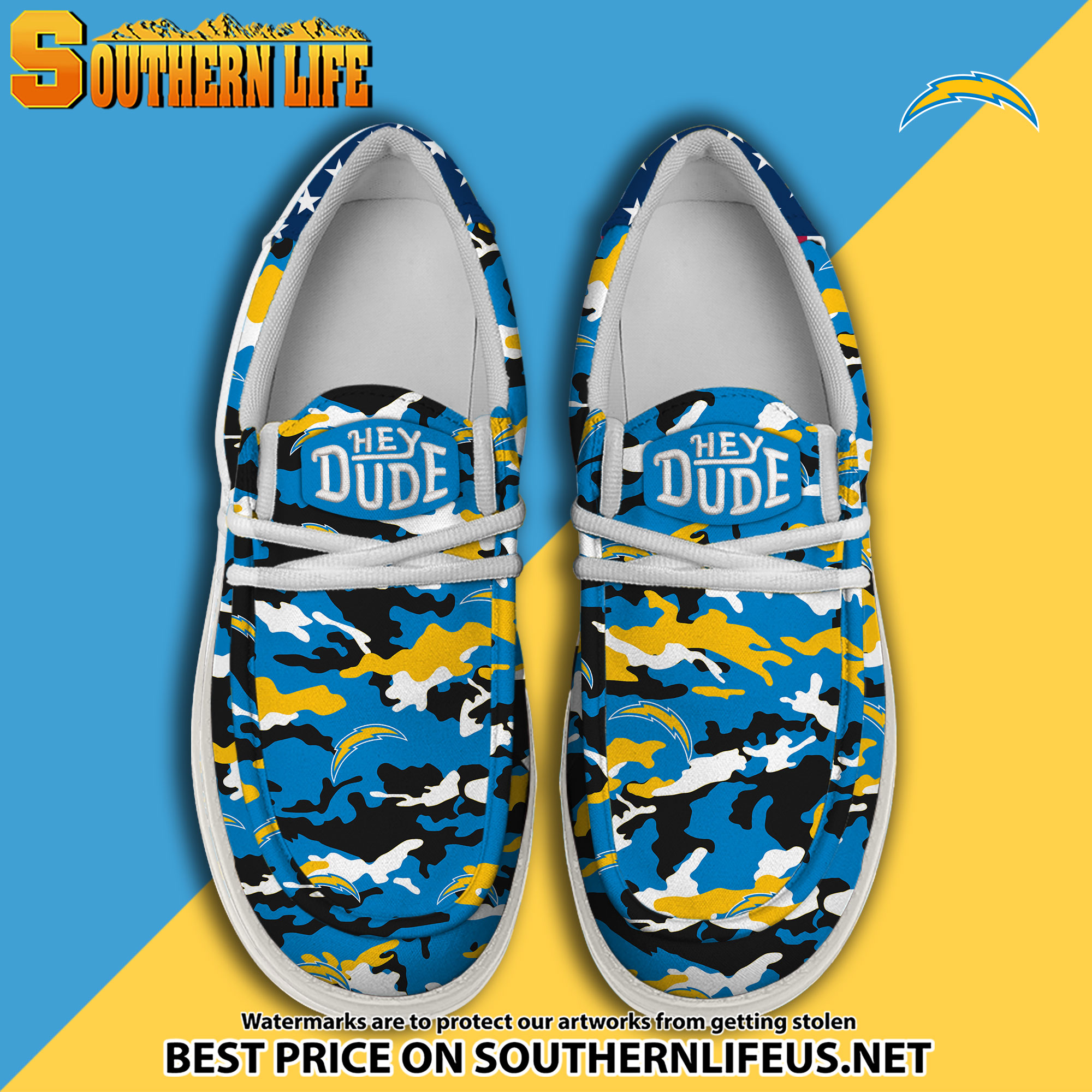 footwearelite los angeles chargers custom name hey dude shoes diixq