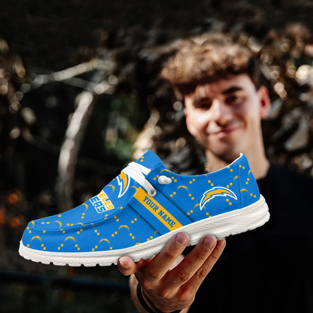 footwearelite los angeles chargers custom name hey dude shoes m5vws