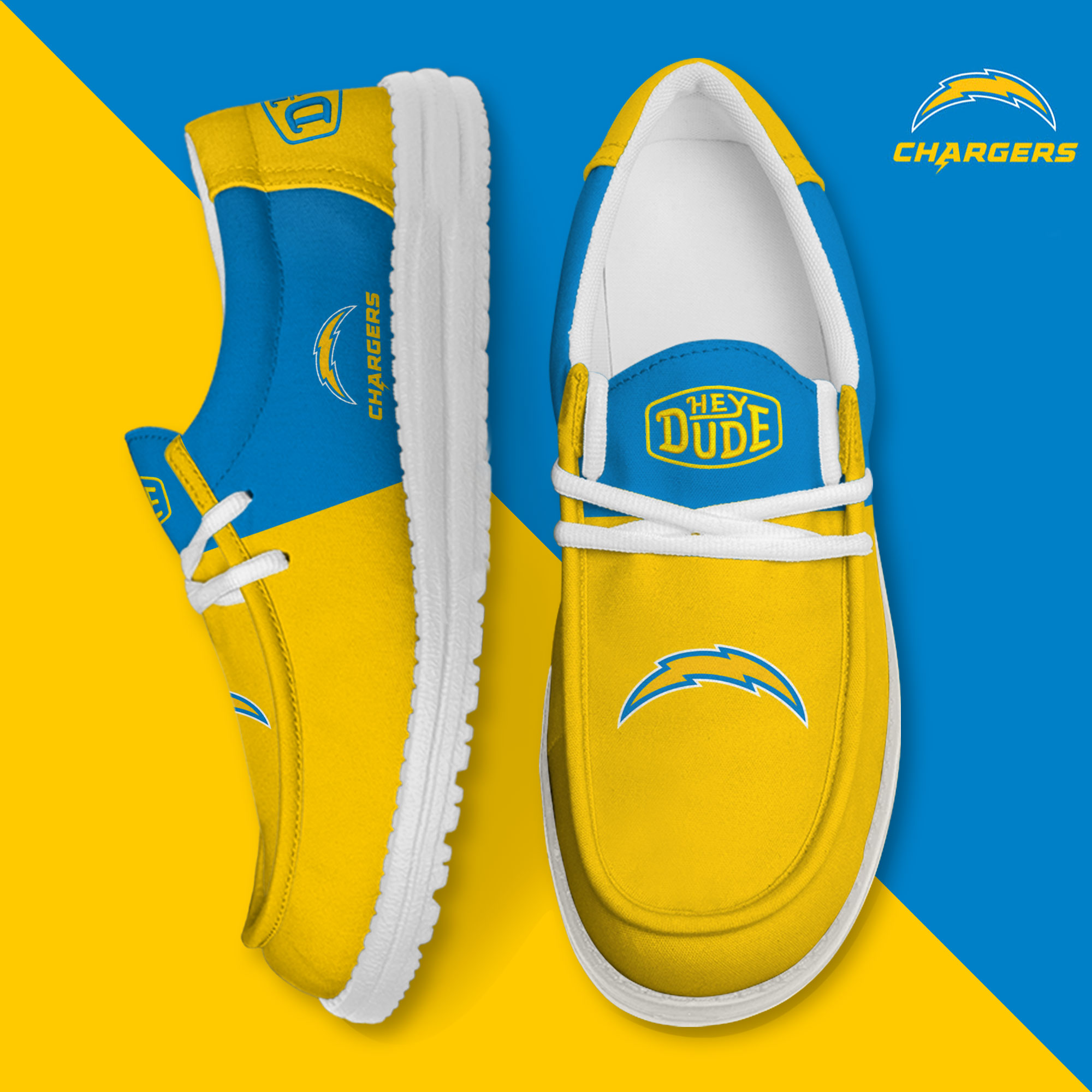 footwearelite los angeles chargers custom name hey dude shoes v4lzw