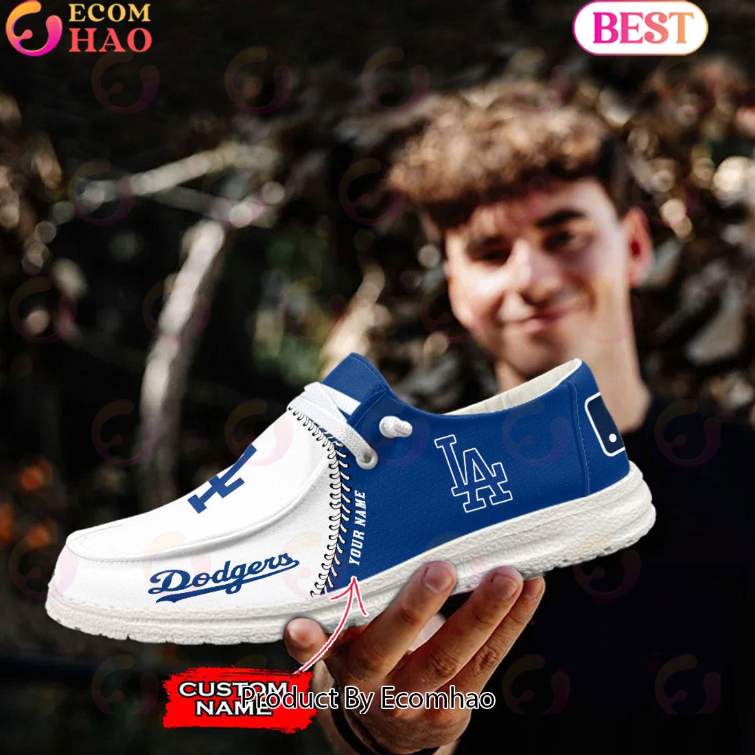 footwearelite los angeles dodgers custom name hey dude shoes acsyp