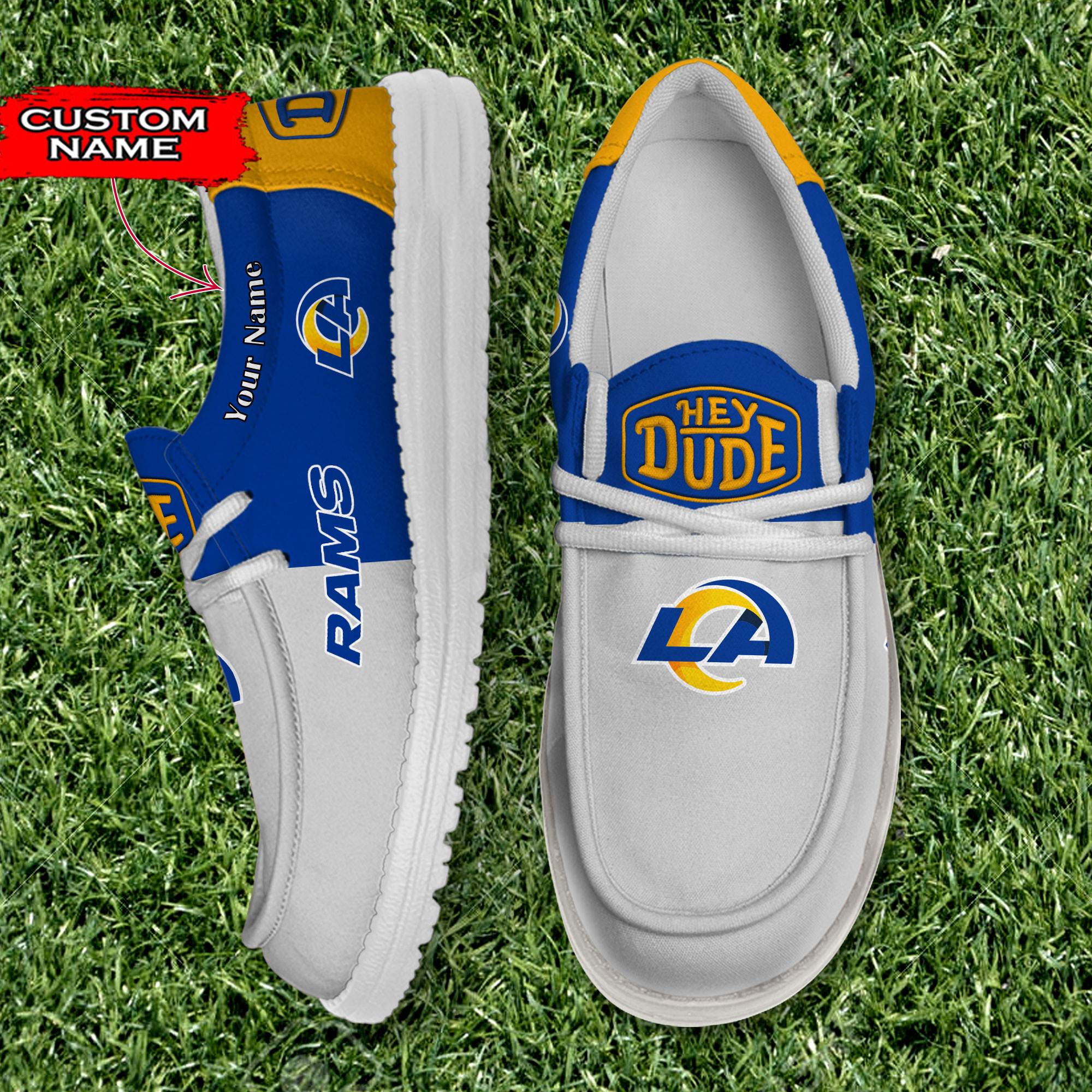 footwearelite los angeles rams custom name hey dude shoes 1dd5t