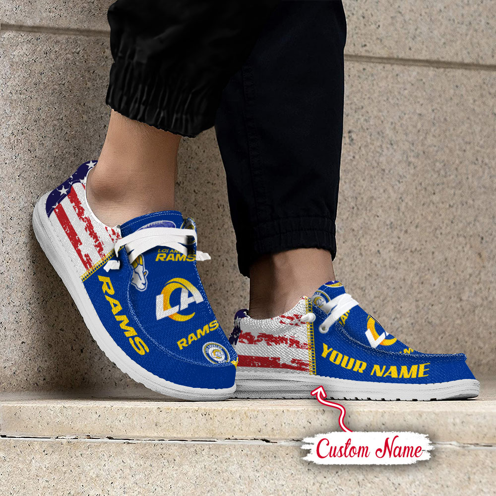 footwearelite los angeles rams custom name hey dude shoes 7mvth