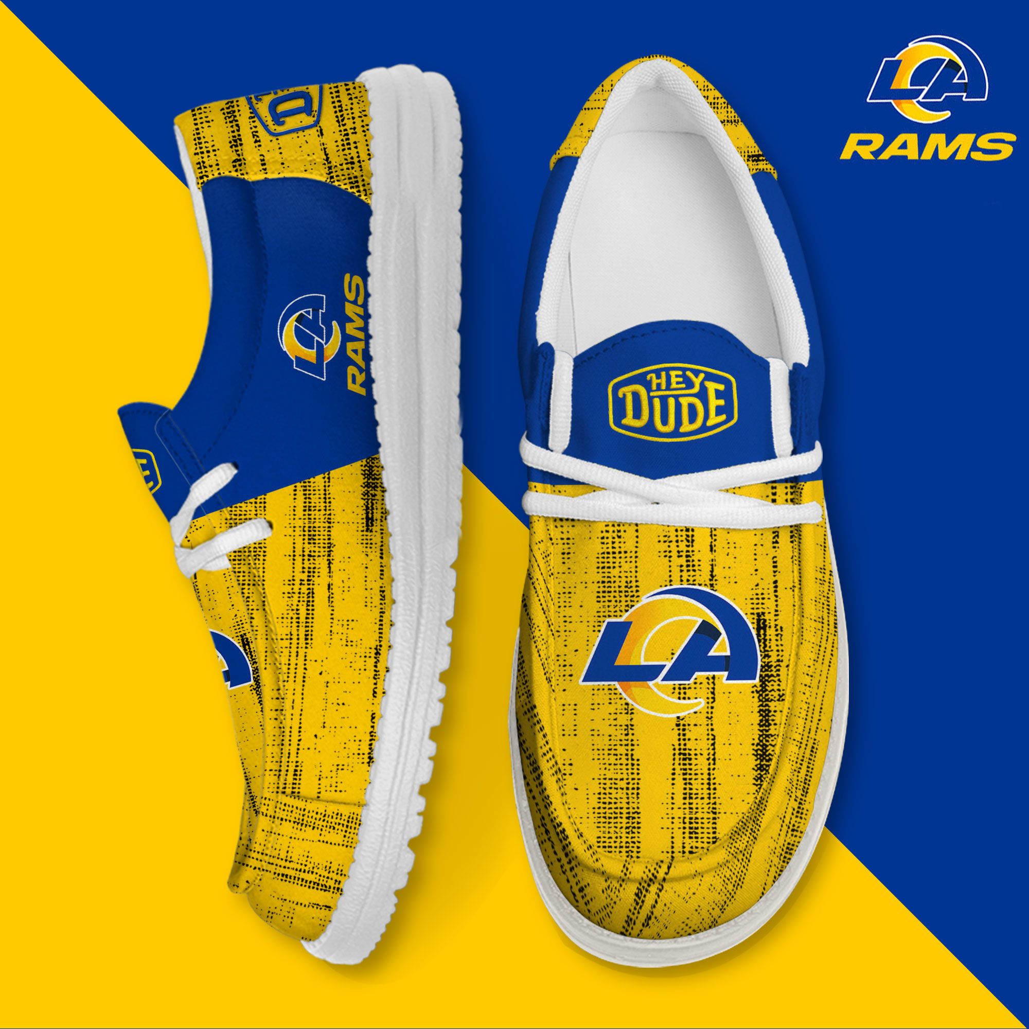 footwearelite los angeles rams custom name hey dude shoes 8fwzm