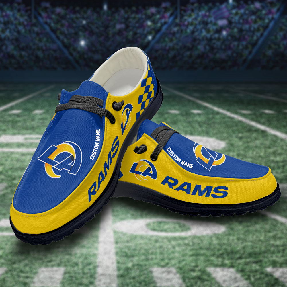 footwearelite los angeles rams custom name hey dude shoes gwdm0