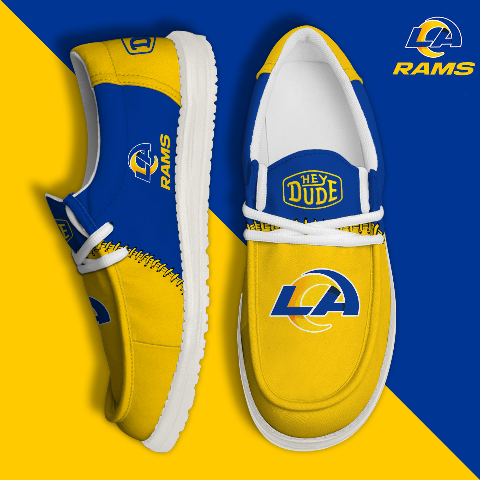 footwearelite los angeles rams custom name hey dude shoes hemze