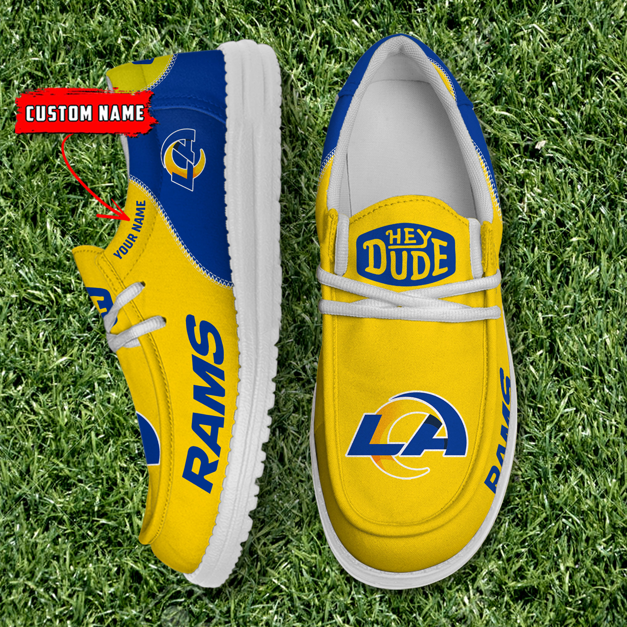 footwearelite los angeles rams custom name hey dude shoes izvow