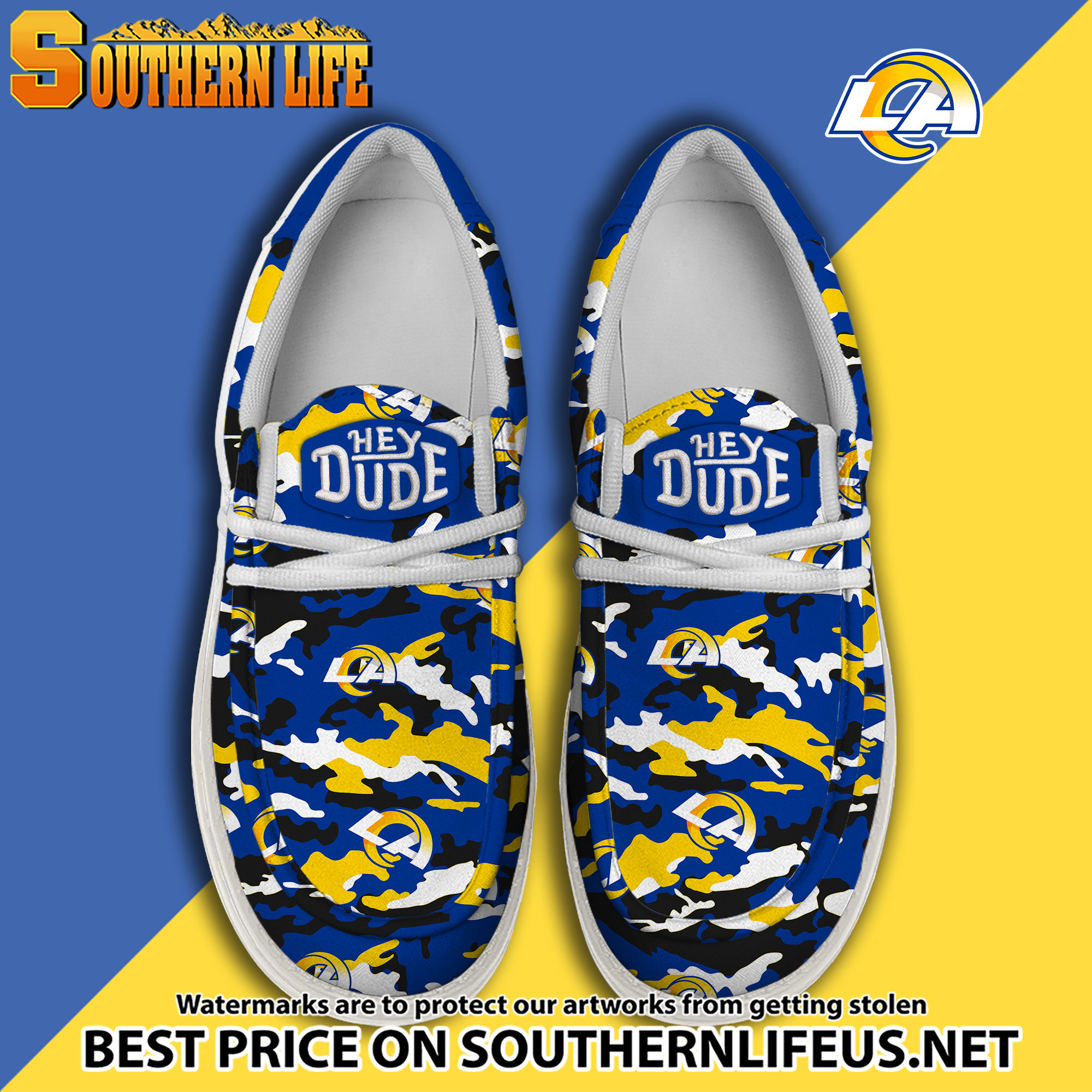 footwearelite los angeles rams custom name hey dude shoes pozta