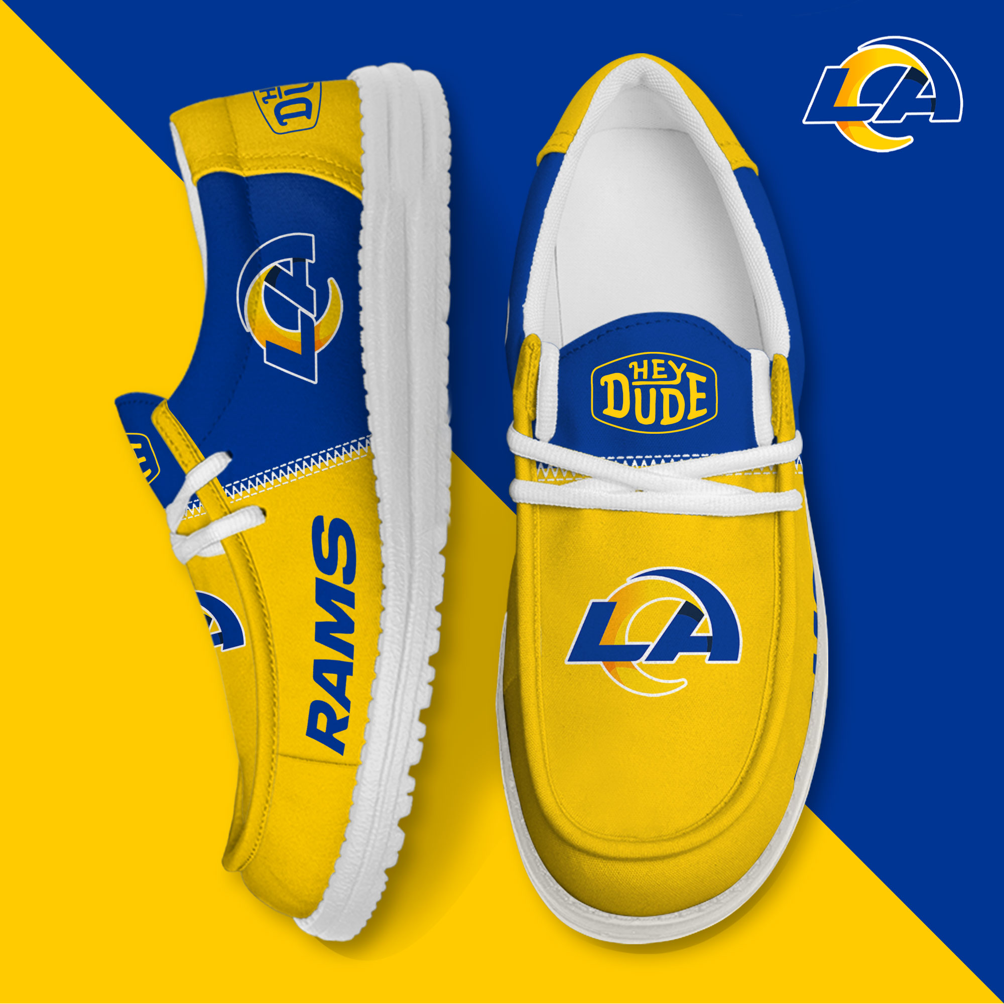 footwearelite los angeles rams custom name hey dude shoes tviys