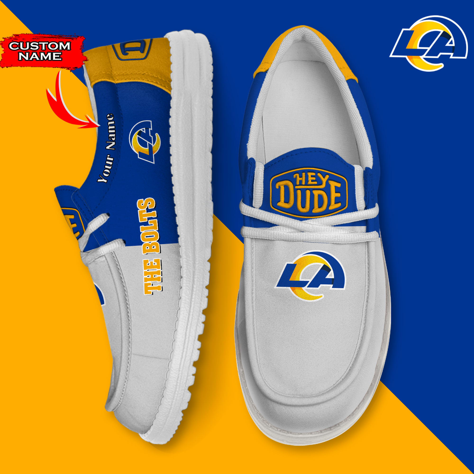 footwearelite los angeles rams custom name hey dude shoes uoxwg