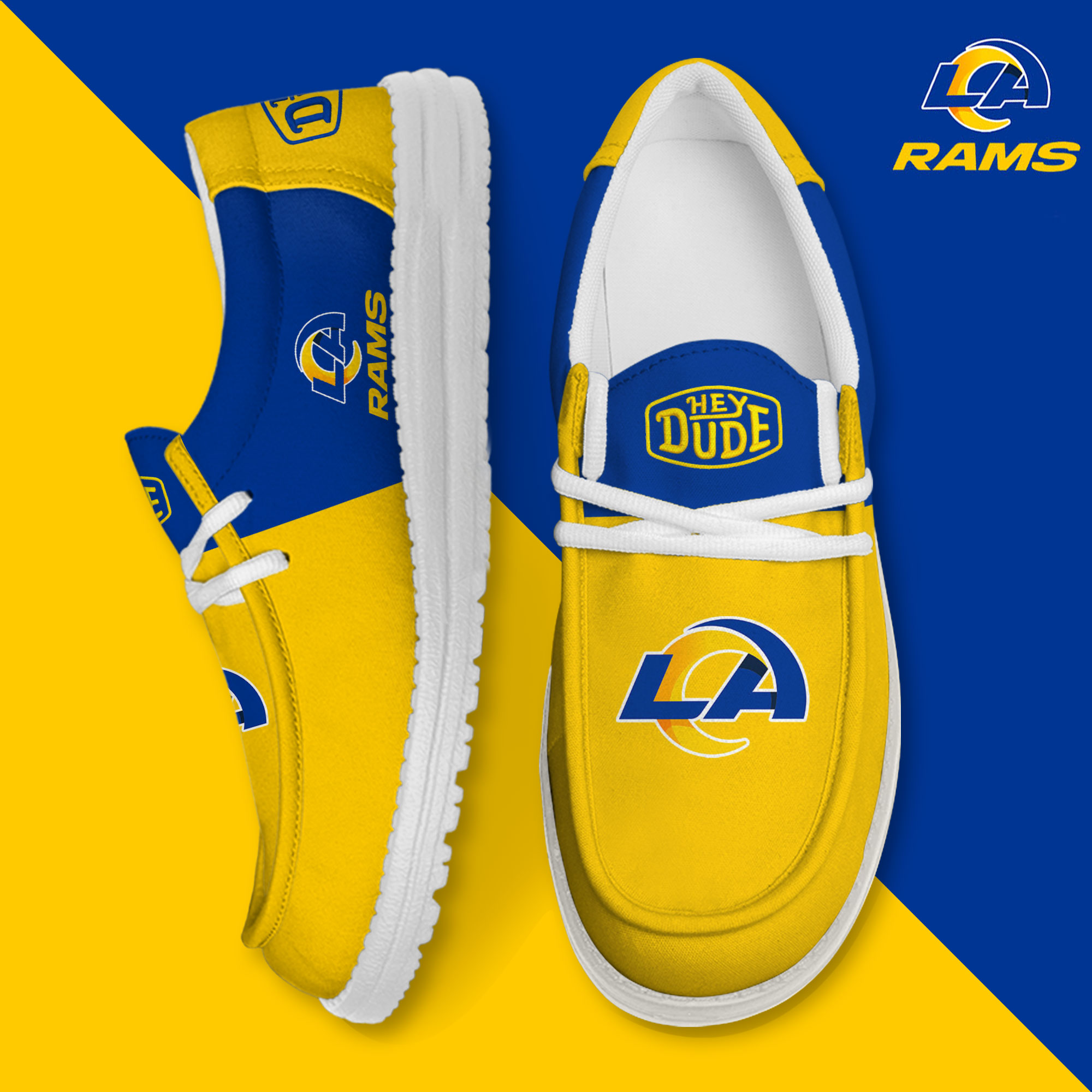 footwearelite los angeles rams custom name hey dude shoes vrkbr