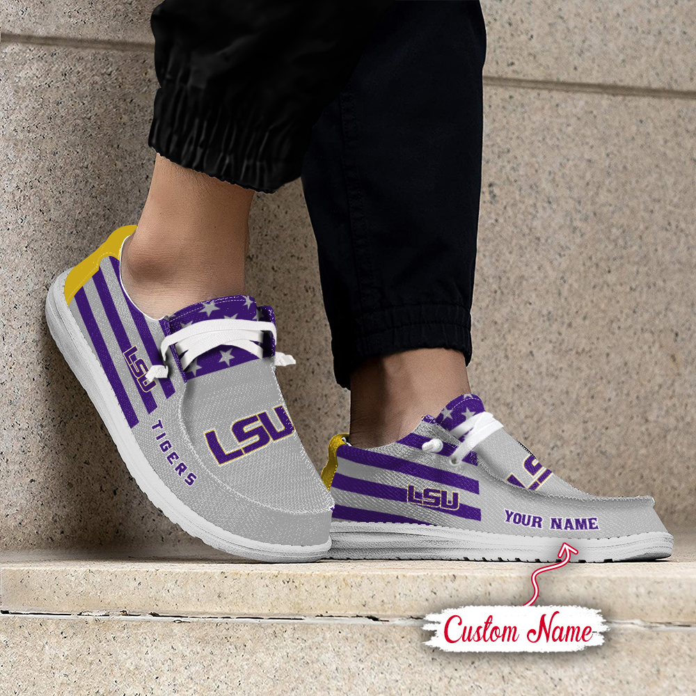 footwearelite lsu tigers custom name hey dude shoes 8zmsd