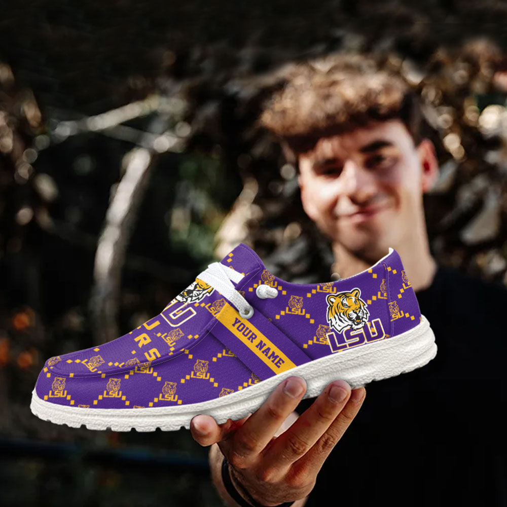 footwearelite lsu tigers custom name hey dude shoes j1kfx