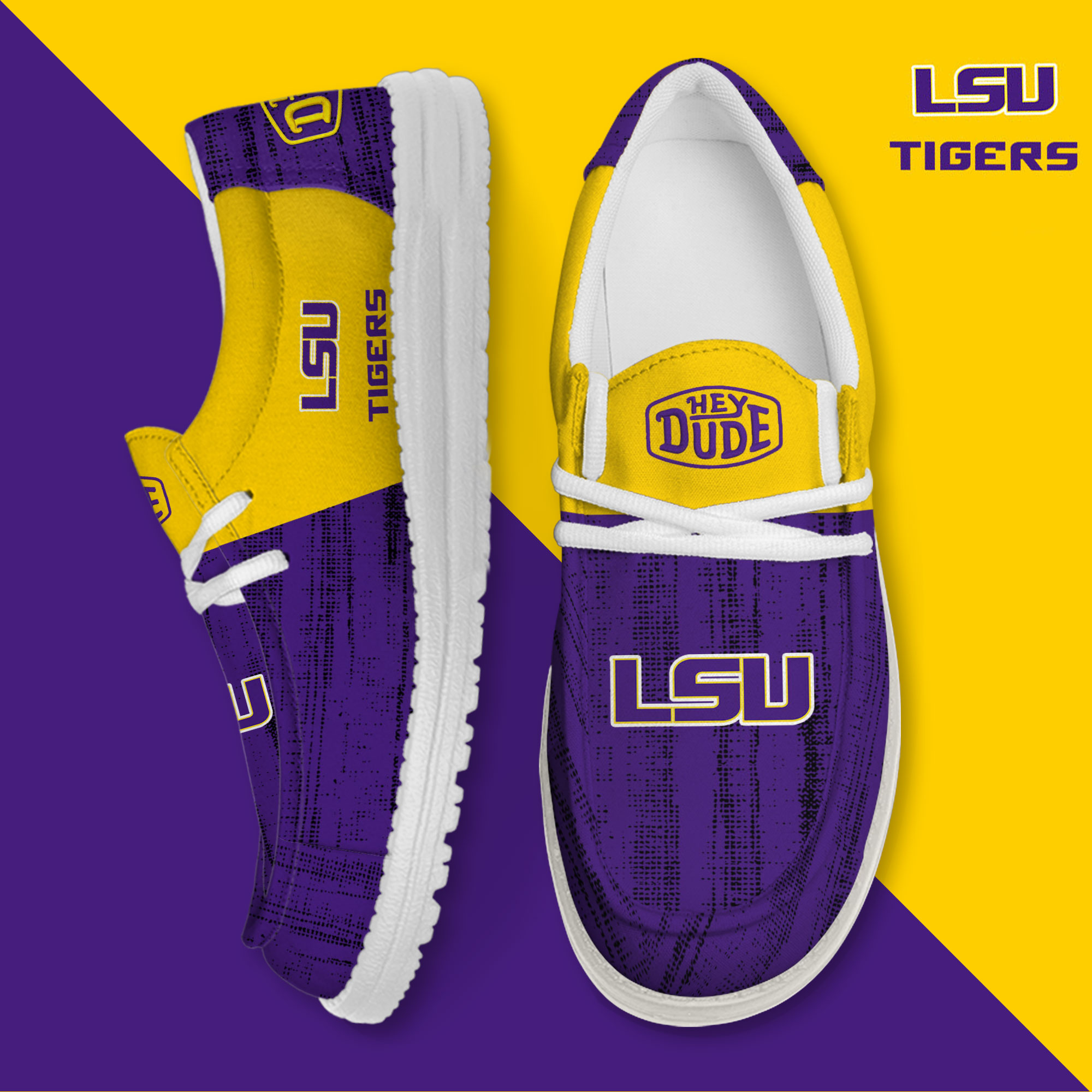 footwearelite lsu tigers custom name hey dude shoes nipbd