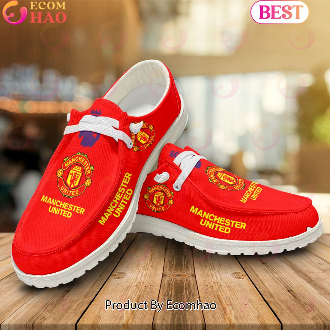 footwearelite manchester united custom name hey dude shoes rowos