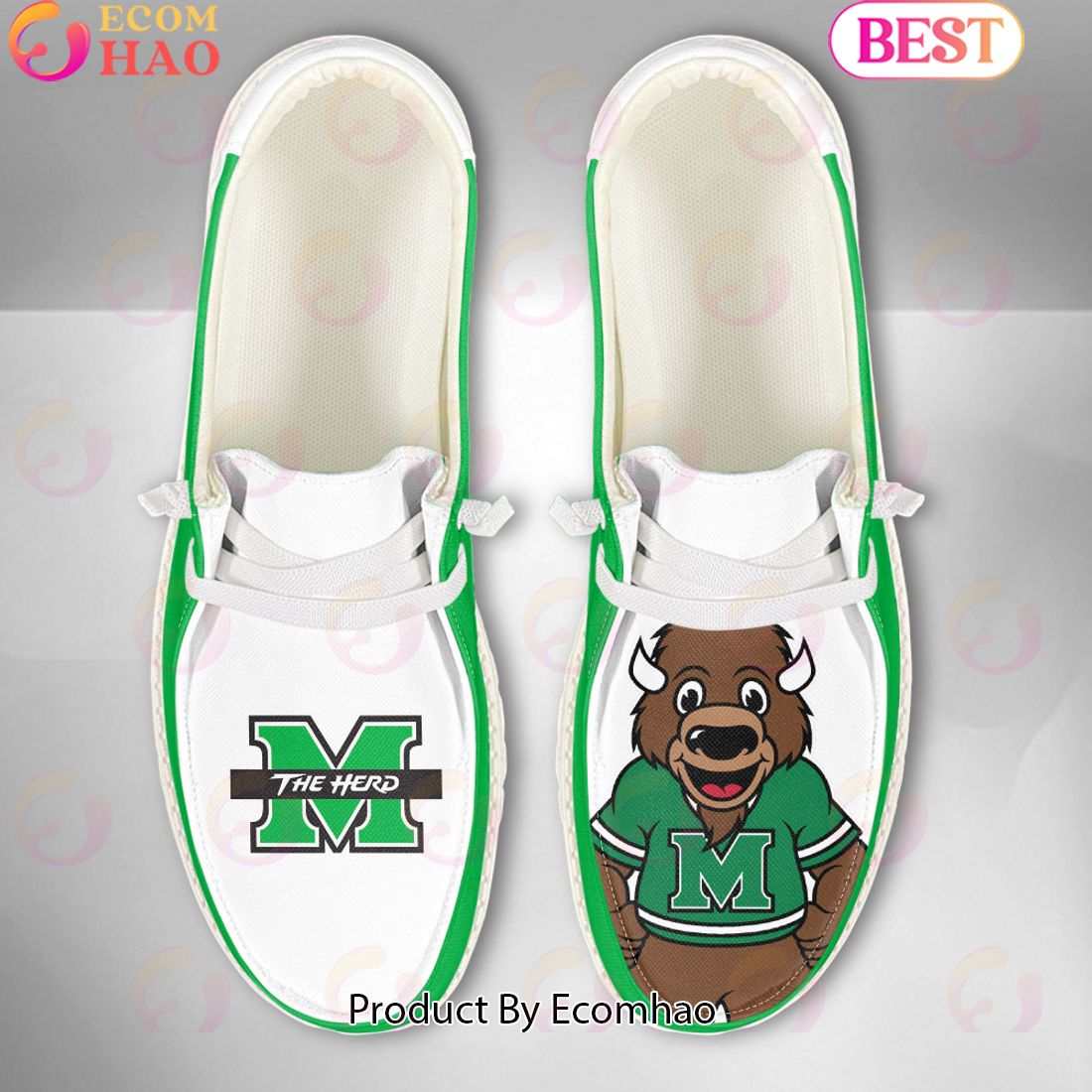 footwearelite marshall thundering herd custom name hey dude shoes 6zivs