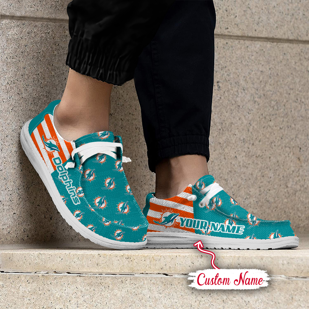 footwearelite miami dolphins custom name hey dude shoes 19llu