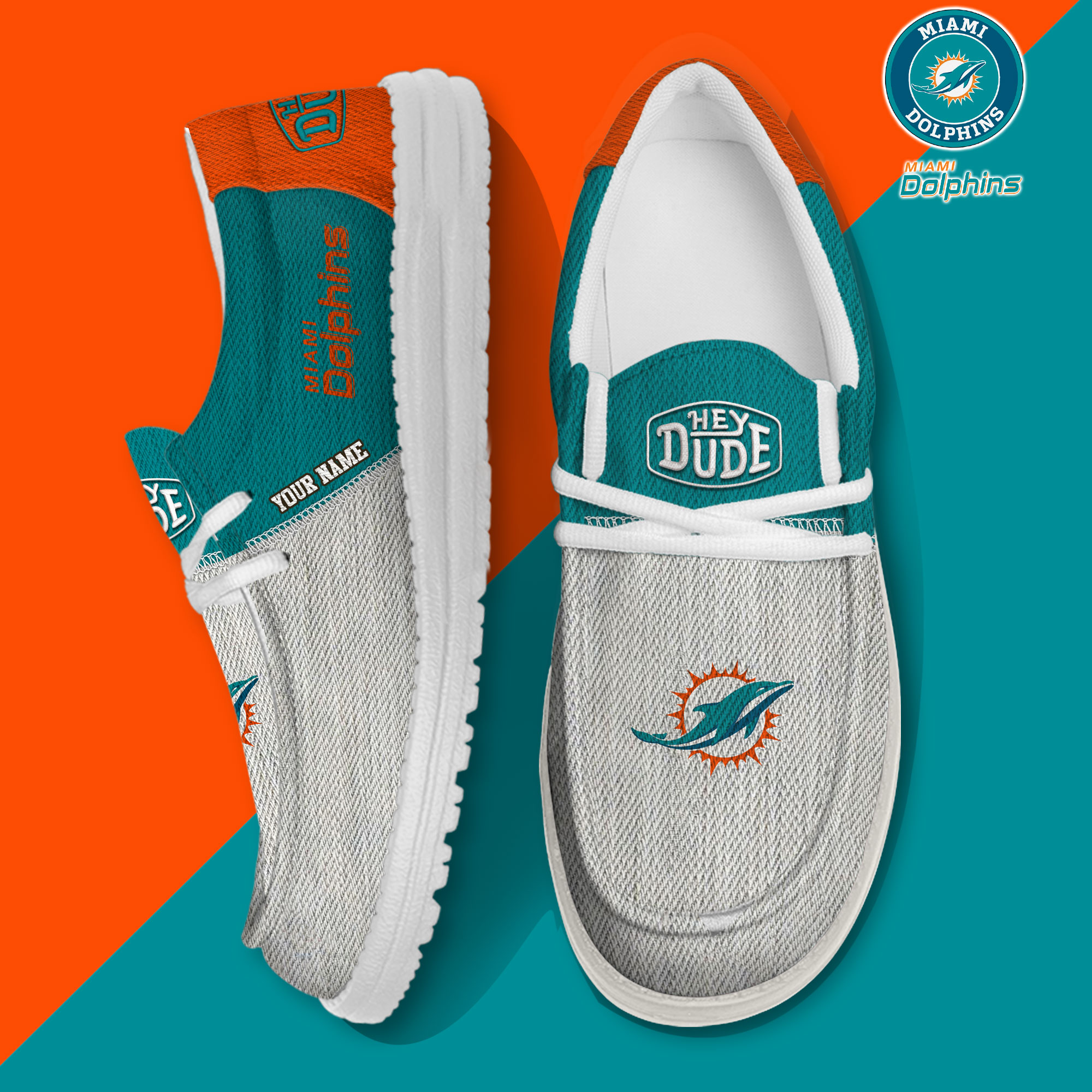 footwearelite miami dolphins custom name hey dude shoes 1drr6