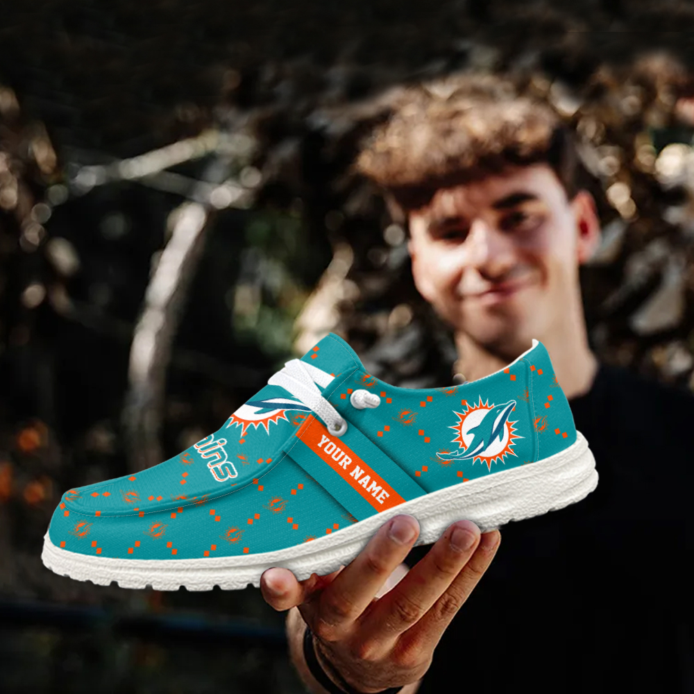 footwearelite miami dolphins custom name hey dude shoes 4nr4e