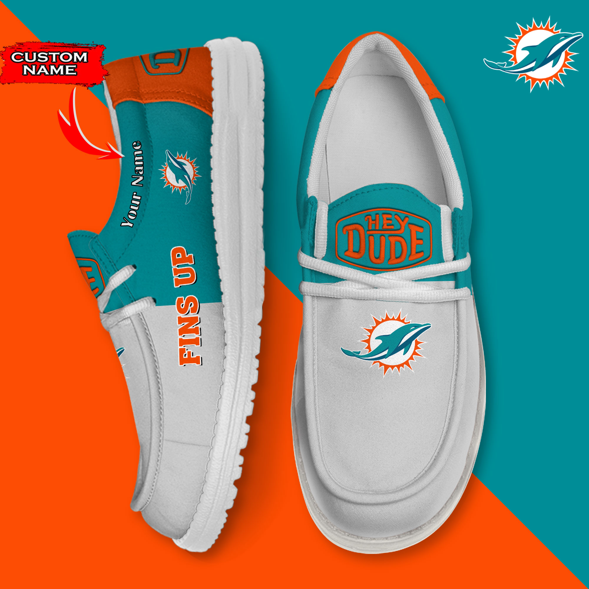 footwearelite miami dolphins custom name hey dude shoes elu1c