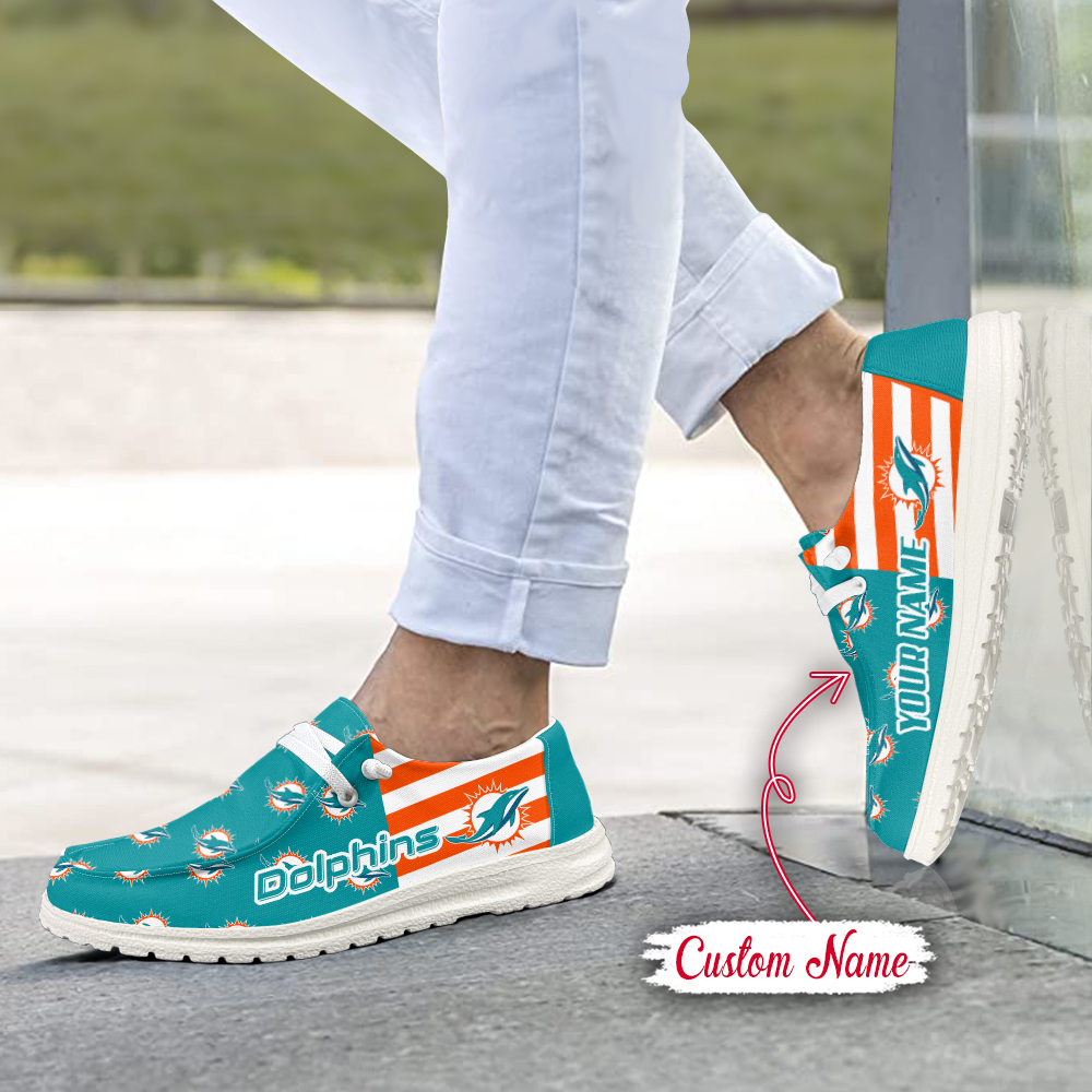 footwearelite miami dolphins custom name hey dude shoes h4k9f