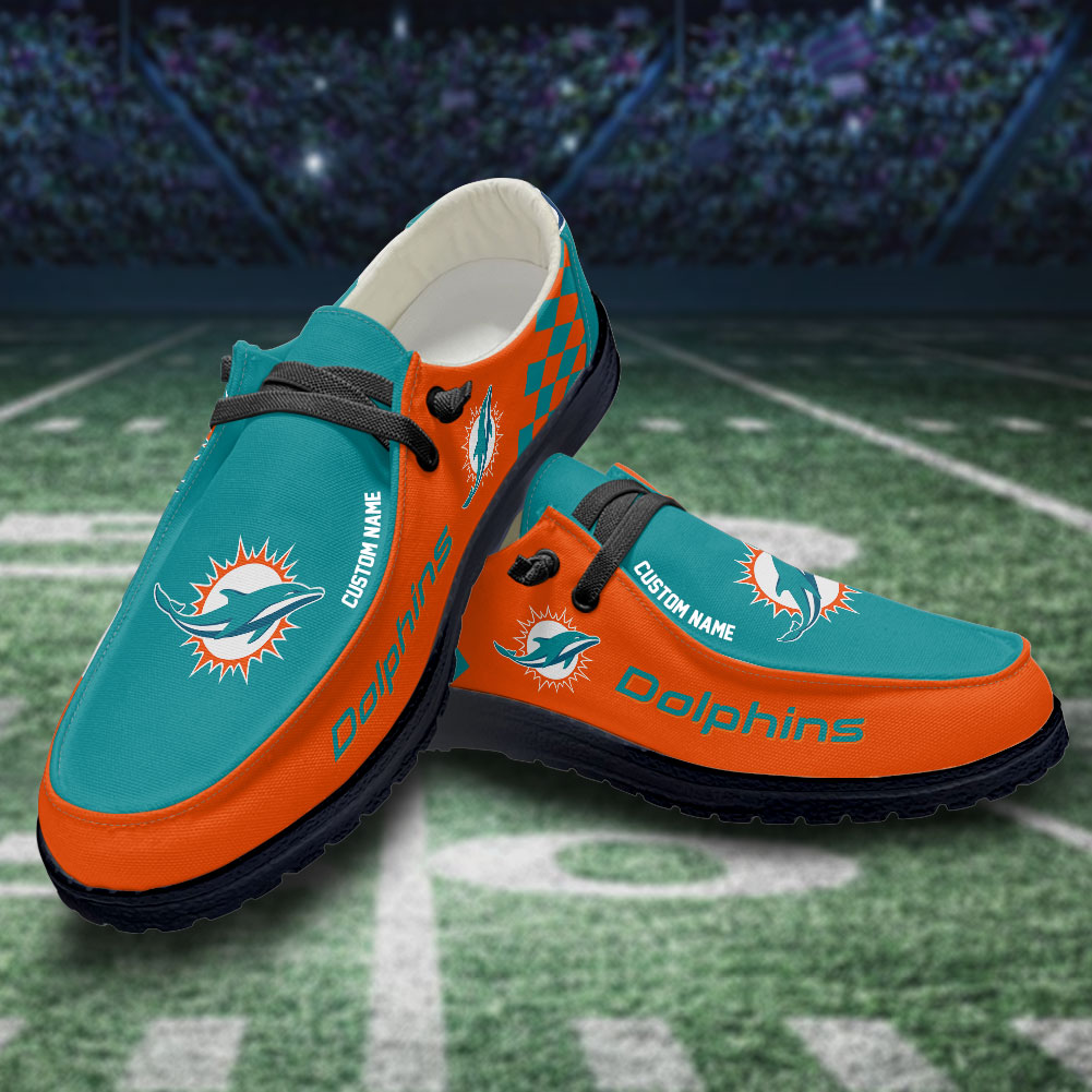 footwearelite miami dolphins custom name hey dude shoes up2m2