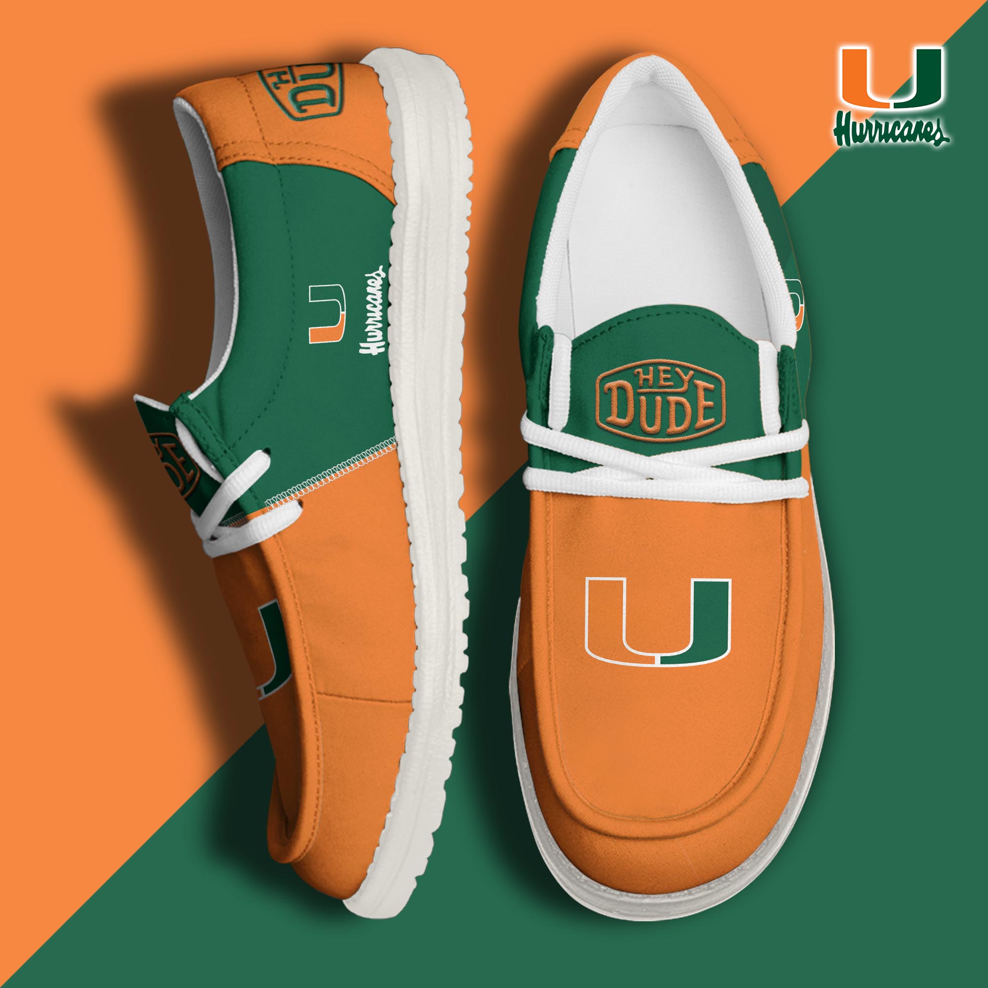 footwearelite miami hurricanes custom name hey dude shoes uvsr1