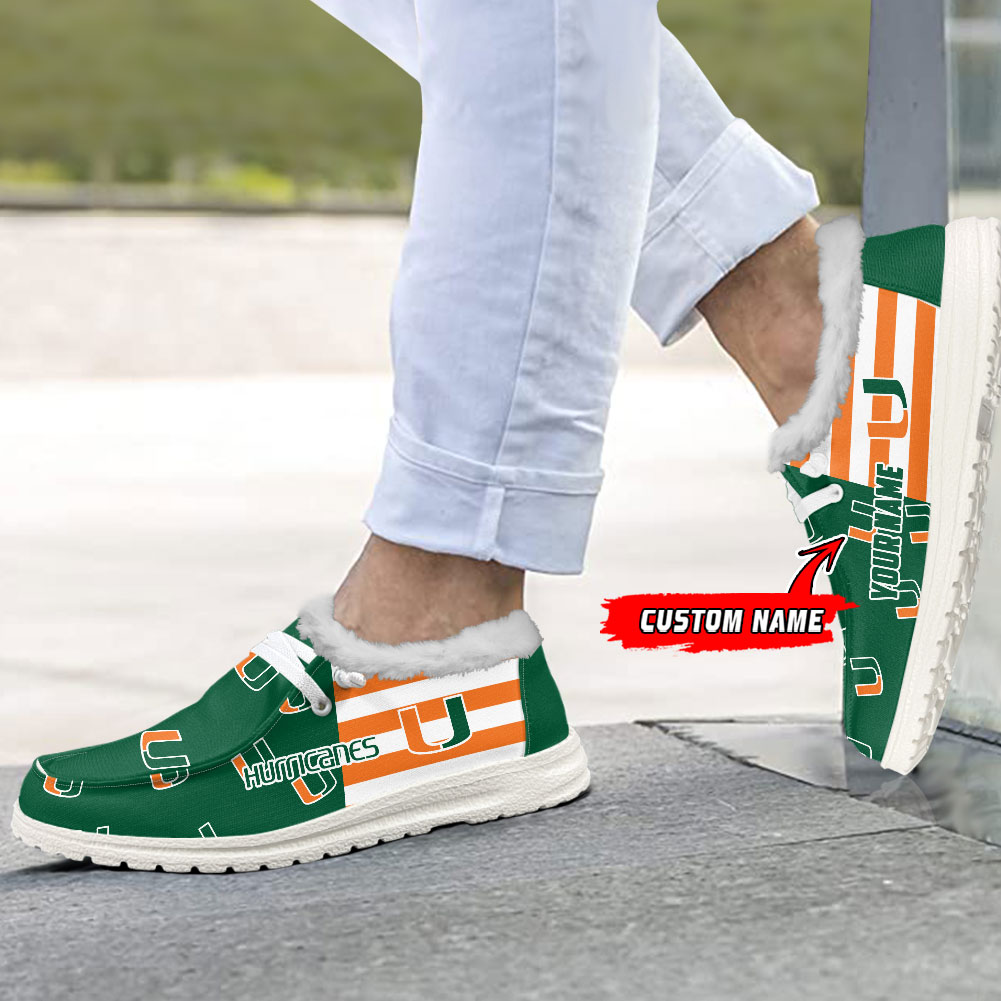 footwearelite miami hurricanes custom name hey dude shoes yumkf