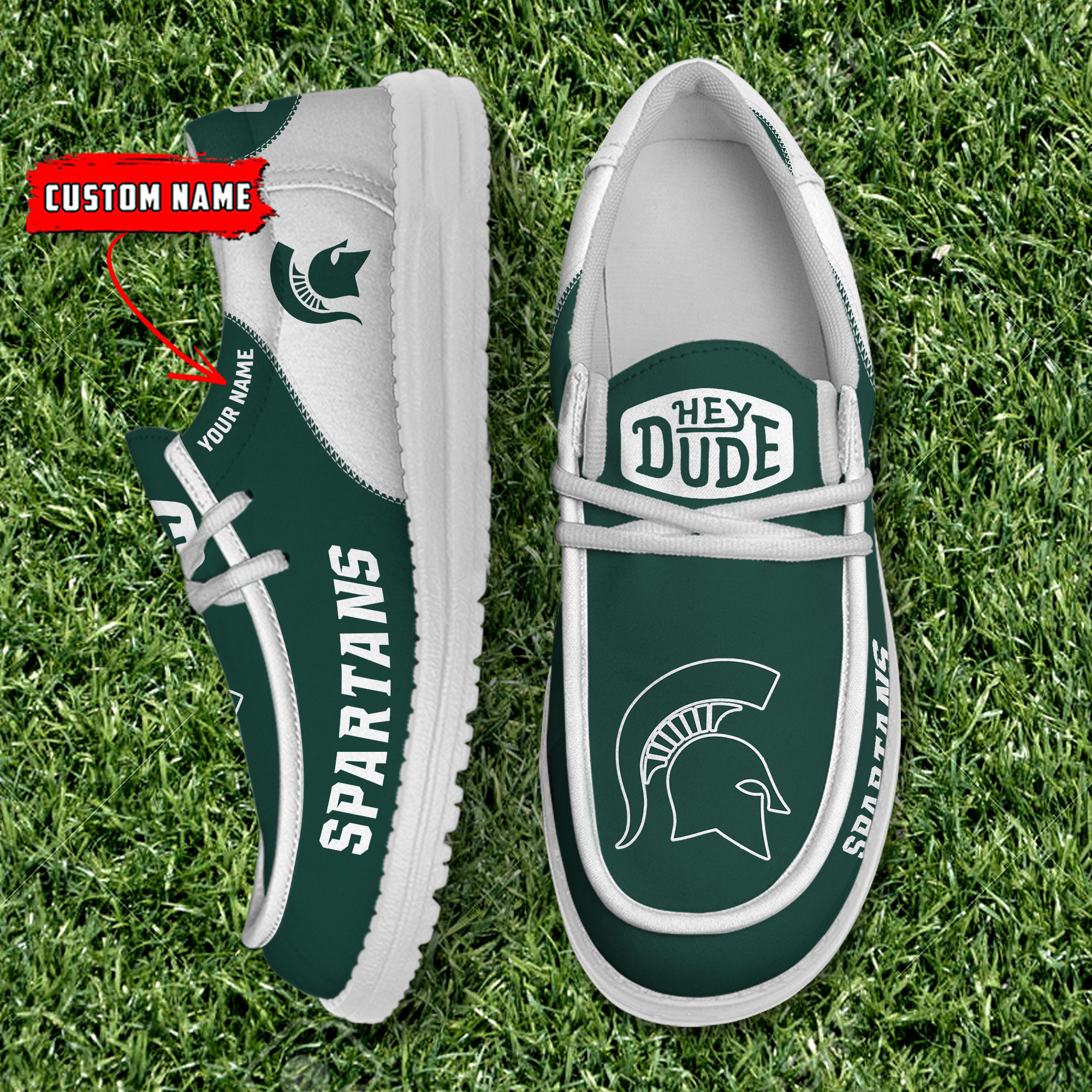 footwearelite michigan state spartans custom name hey dude shoes pmbyg