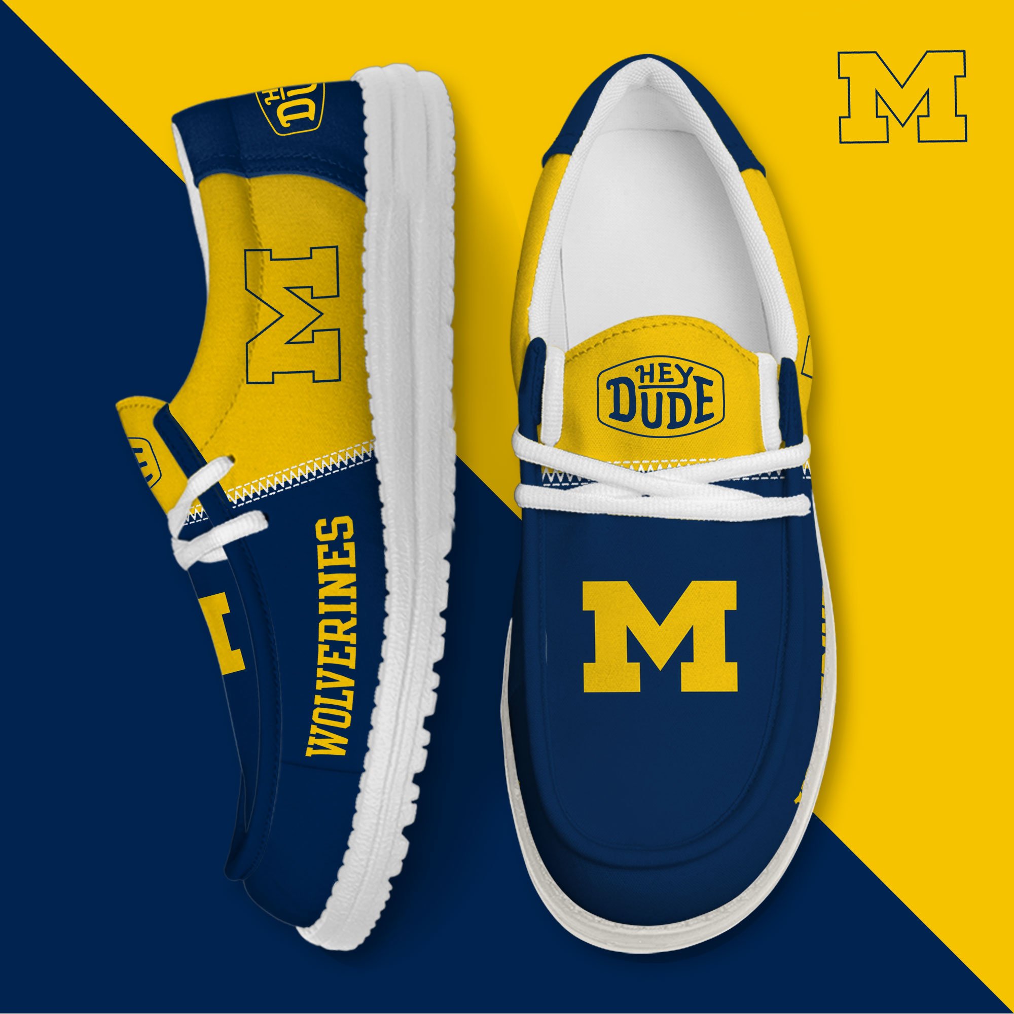 footwearelite michigan wolverines custom name hey dude shoes 41gxb