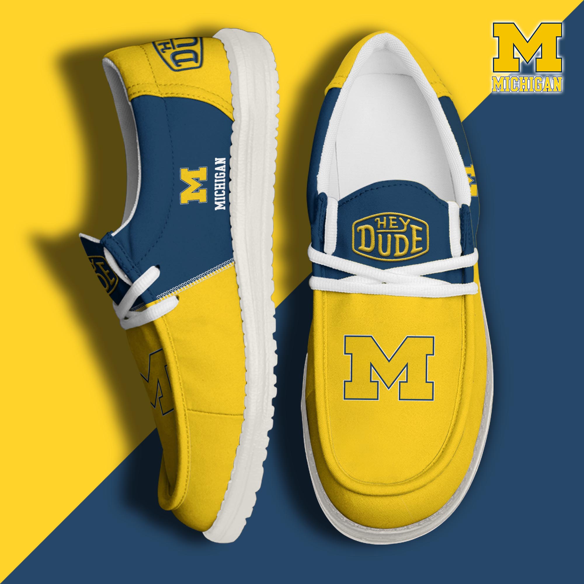 footwearelite michigan wolverines custom name hey dude shoes i1mi8