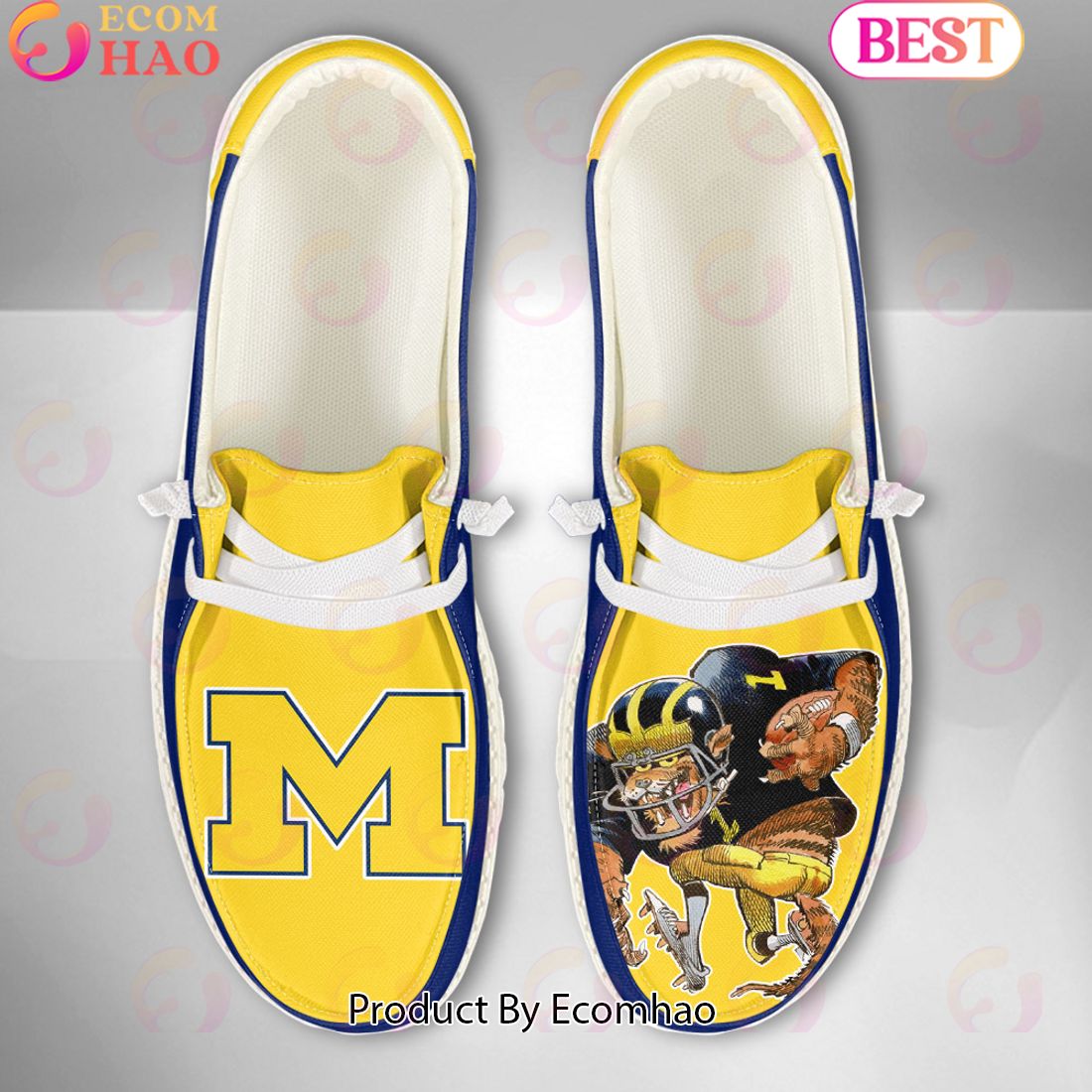 footwearelite michigan wolverines custom name hey dude shoes lgjbz