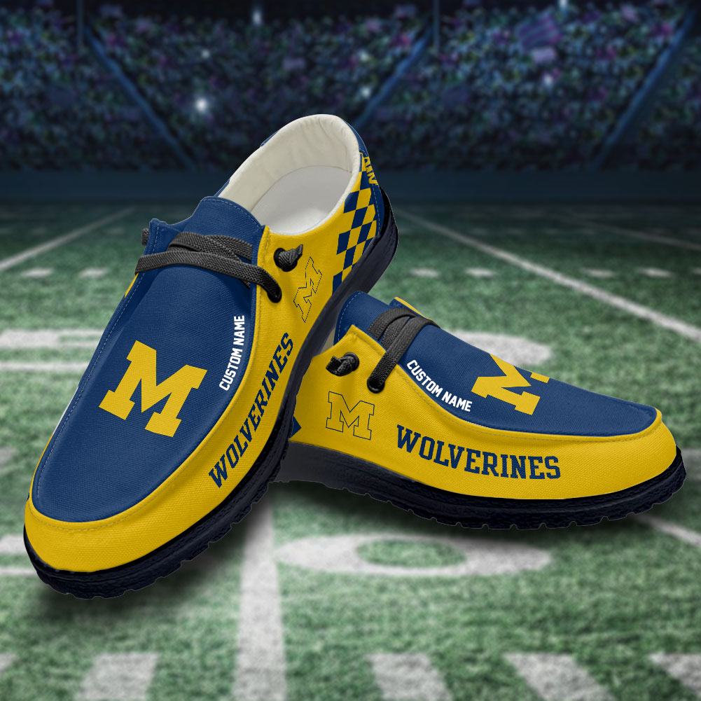 footwearelite michigan wolverines custom name hey dude shoes nstnq