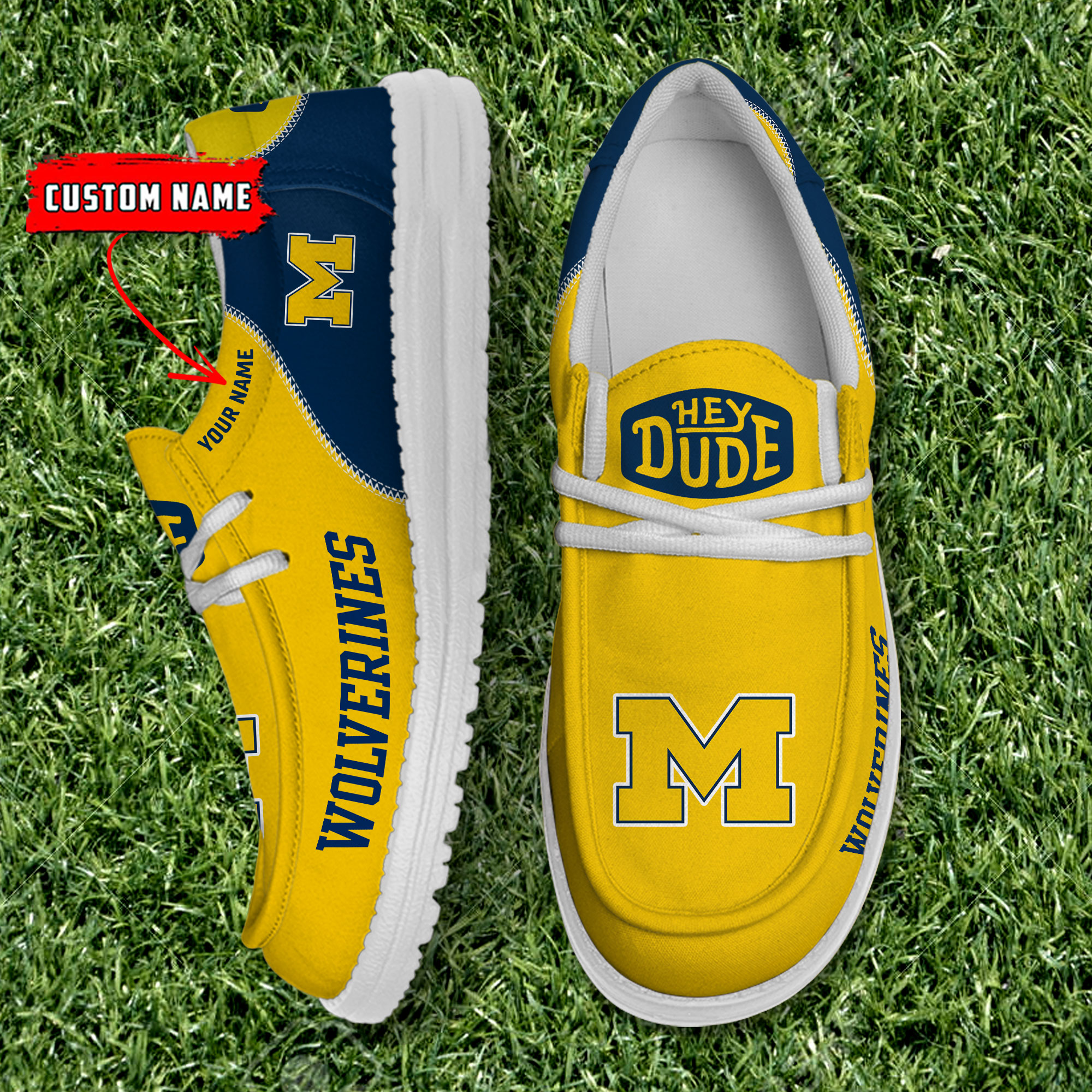 footwearelite michigan wolverines custom name hey dude shoes o9snv