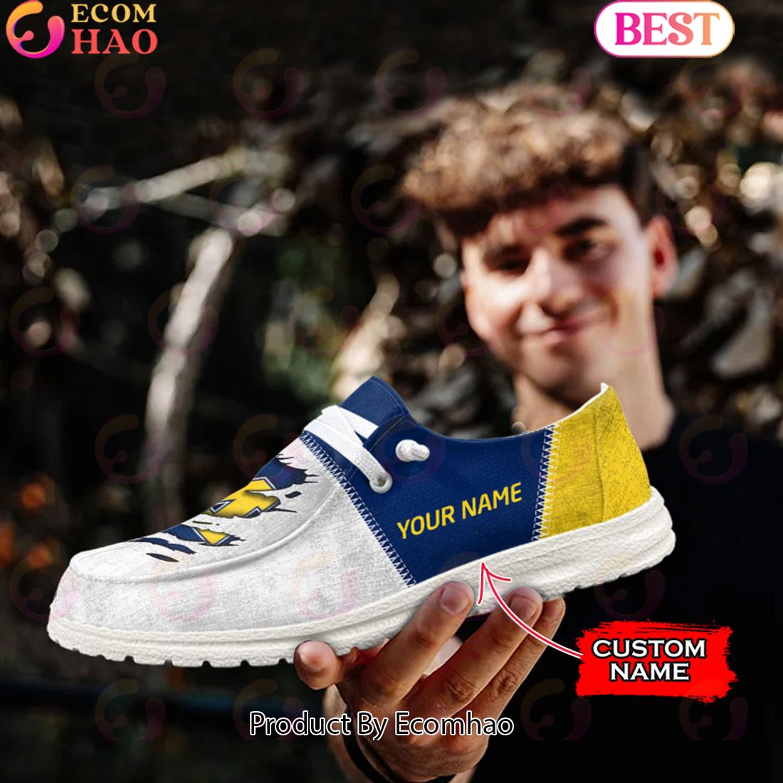 footwearelite michigan wolverines custom name hey dude shoes tgzpf